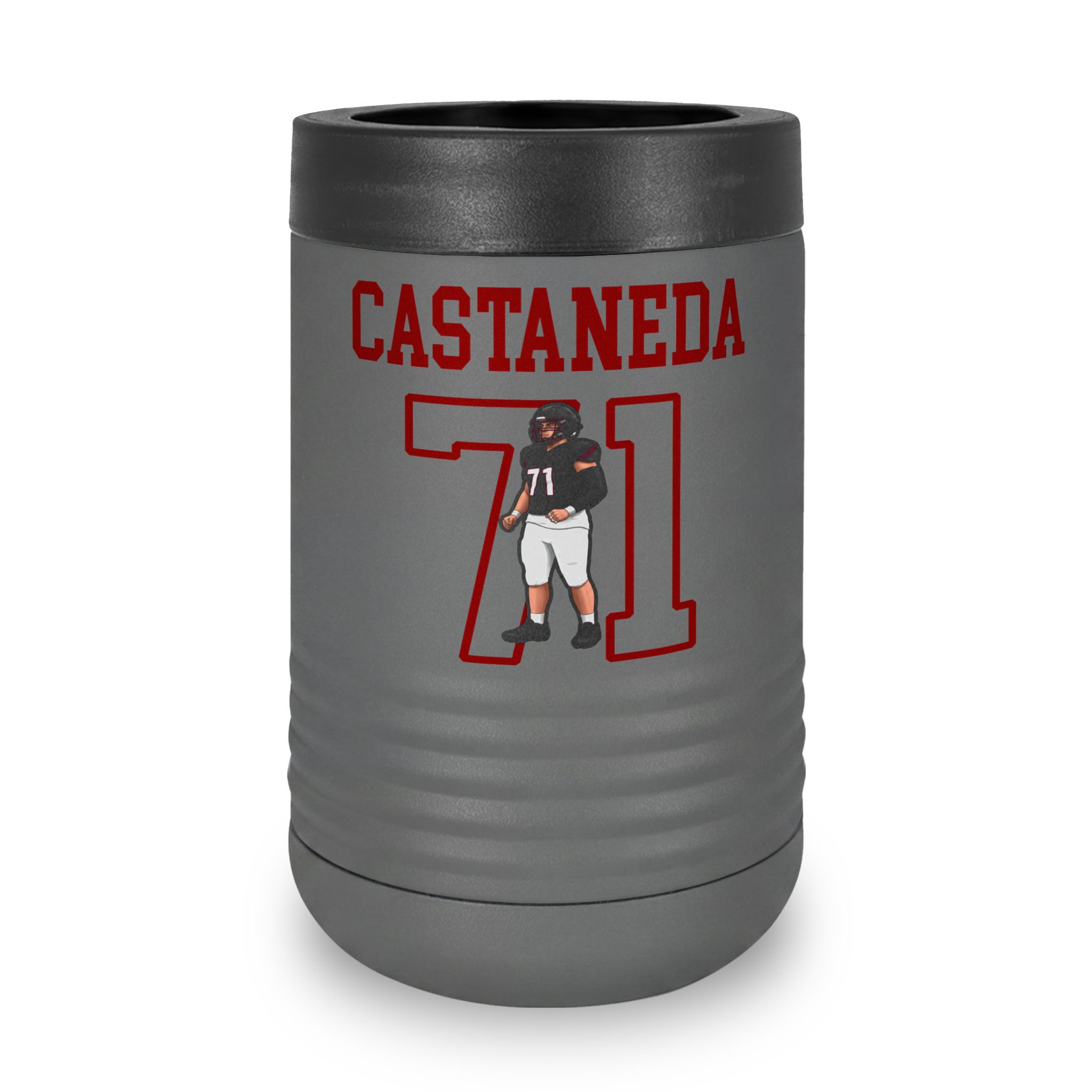 Stainless Can Cooler — character_shirsey in Grey