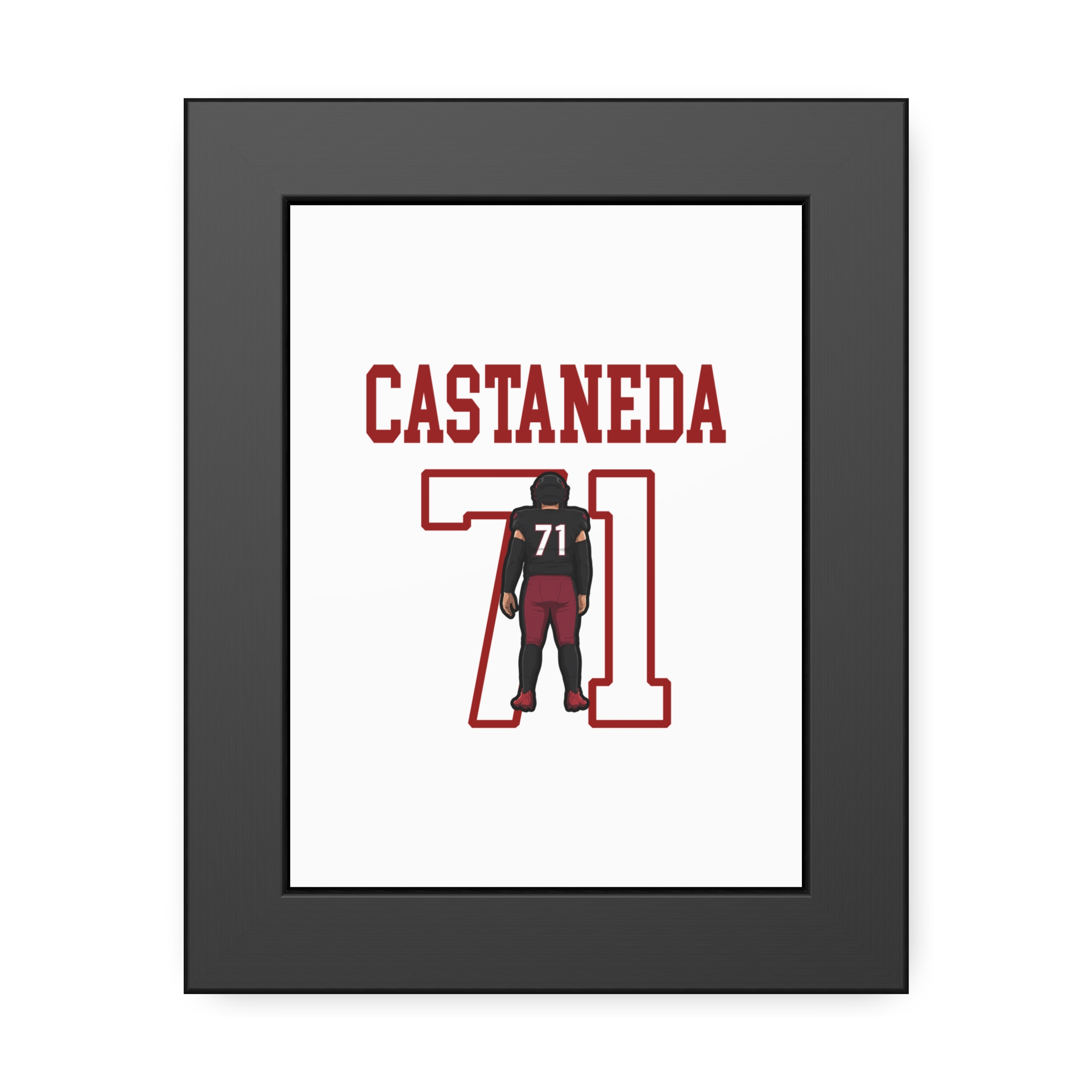 Framed Poster — character_shirsey in Black