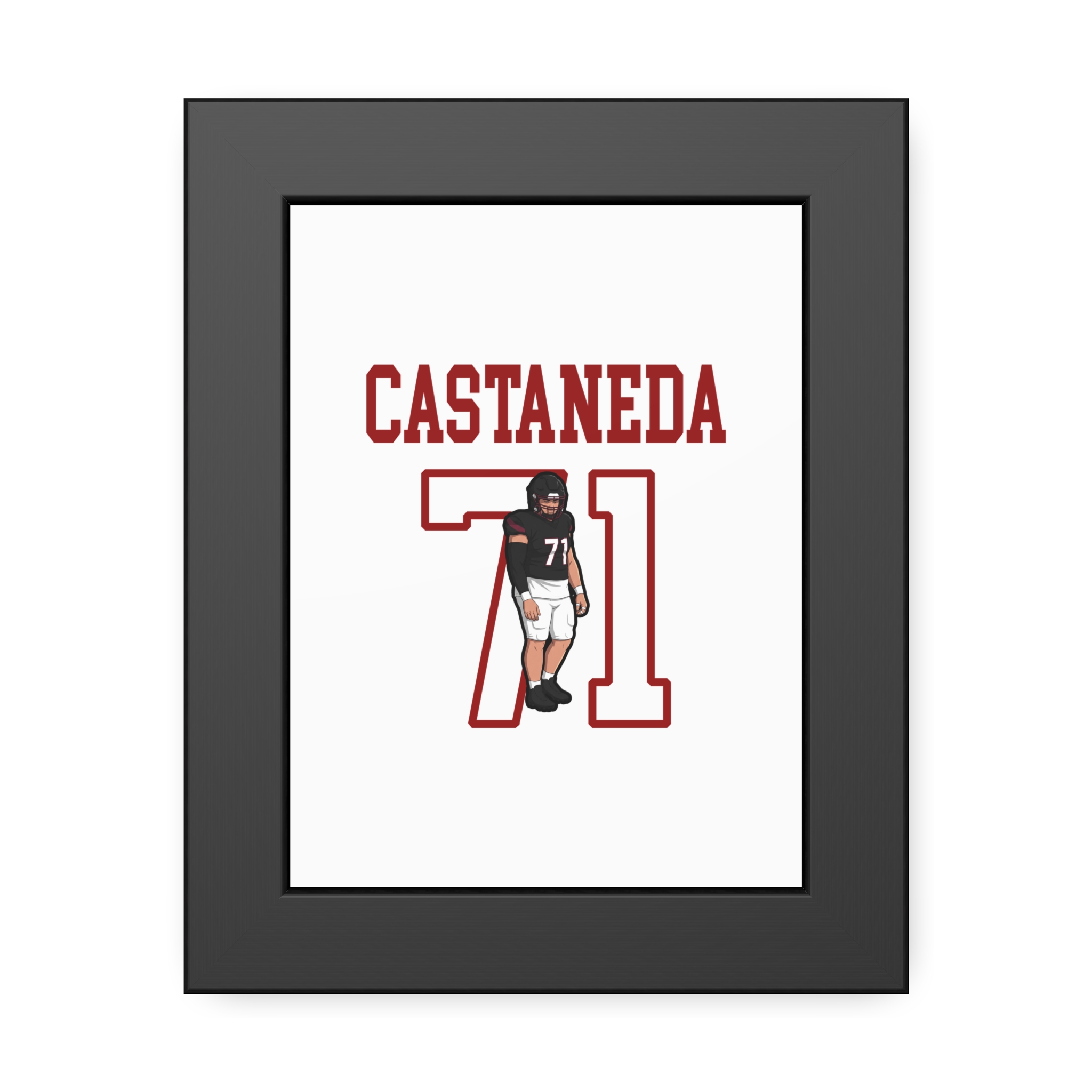 Framed Poster — character_shirsey in Black