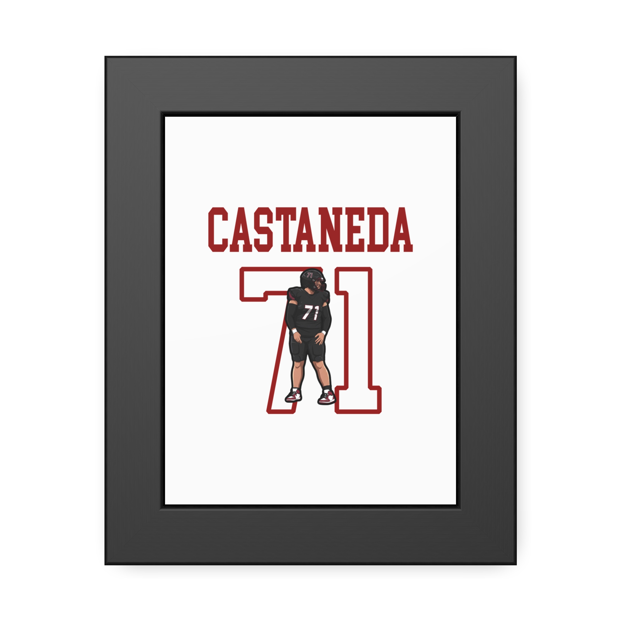 Framed Poster — character_shirsey in Black