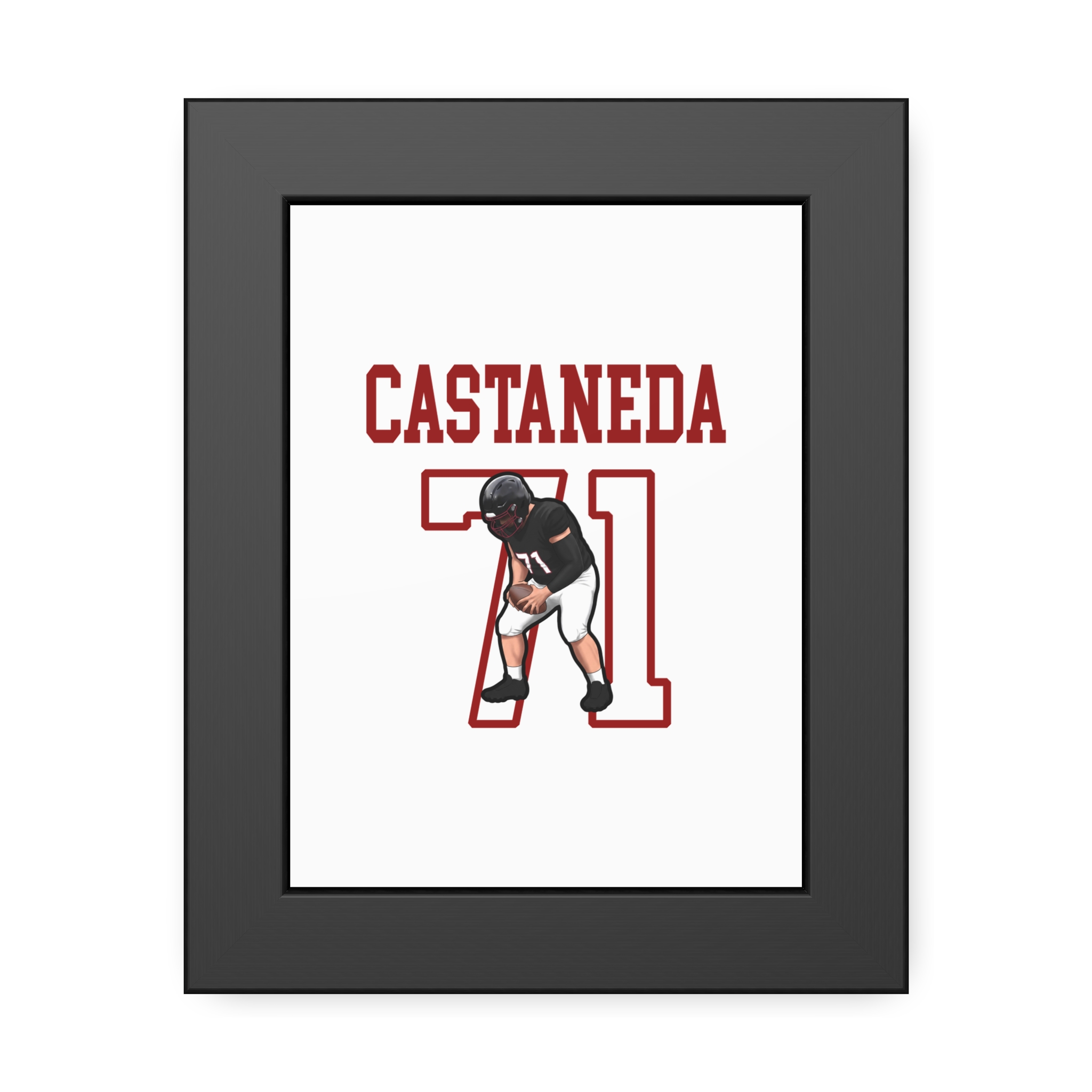 Framed Poster — character_shirsey in Black