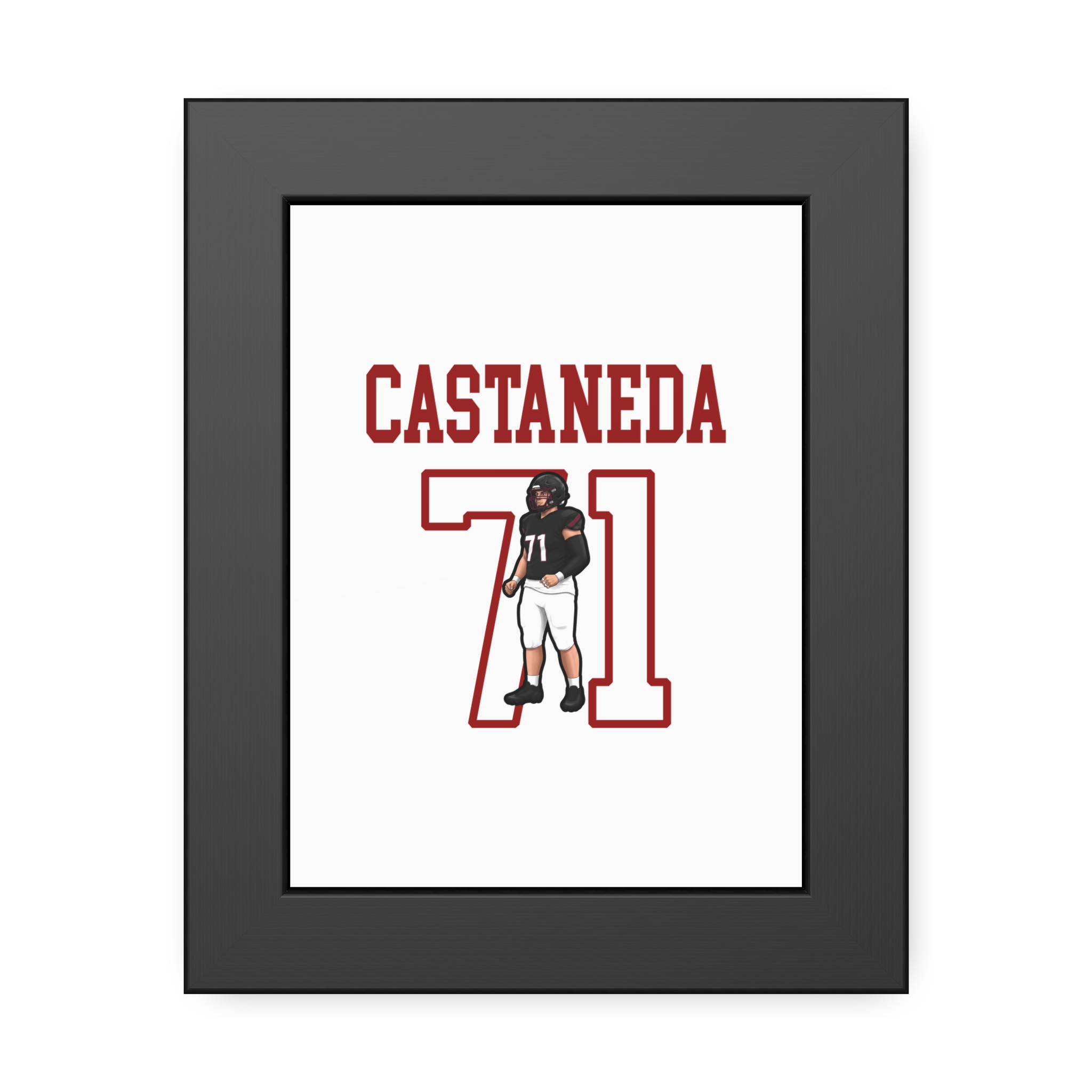 Framed Poster — character_shirsey in Black