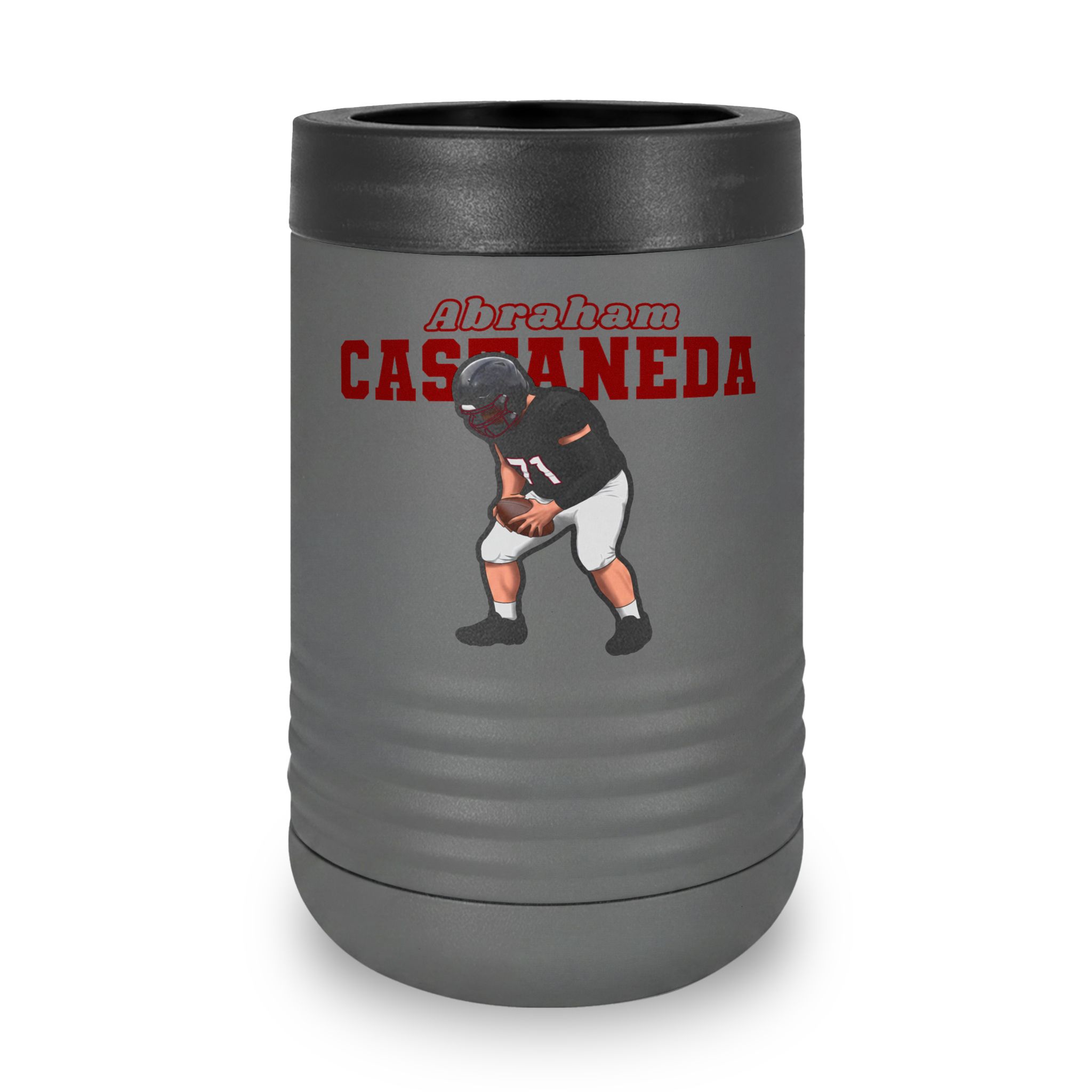 Stainless Can Cooler — character_name_arch in Grey