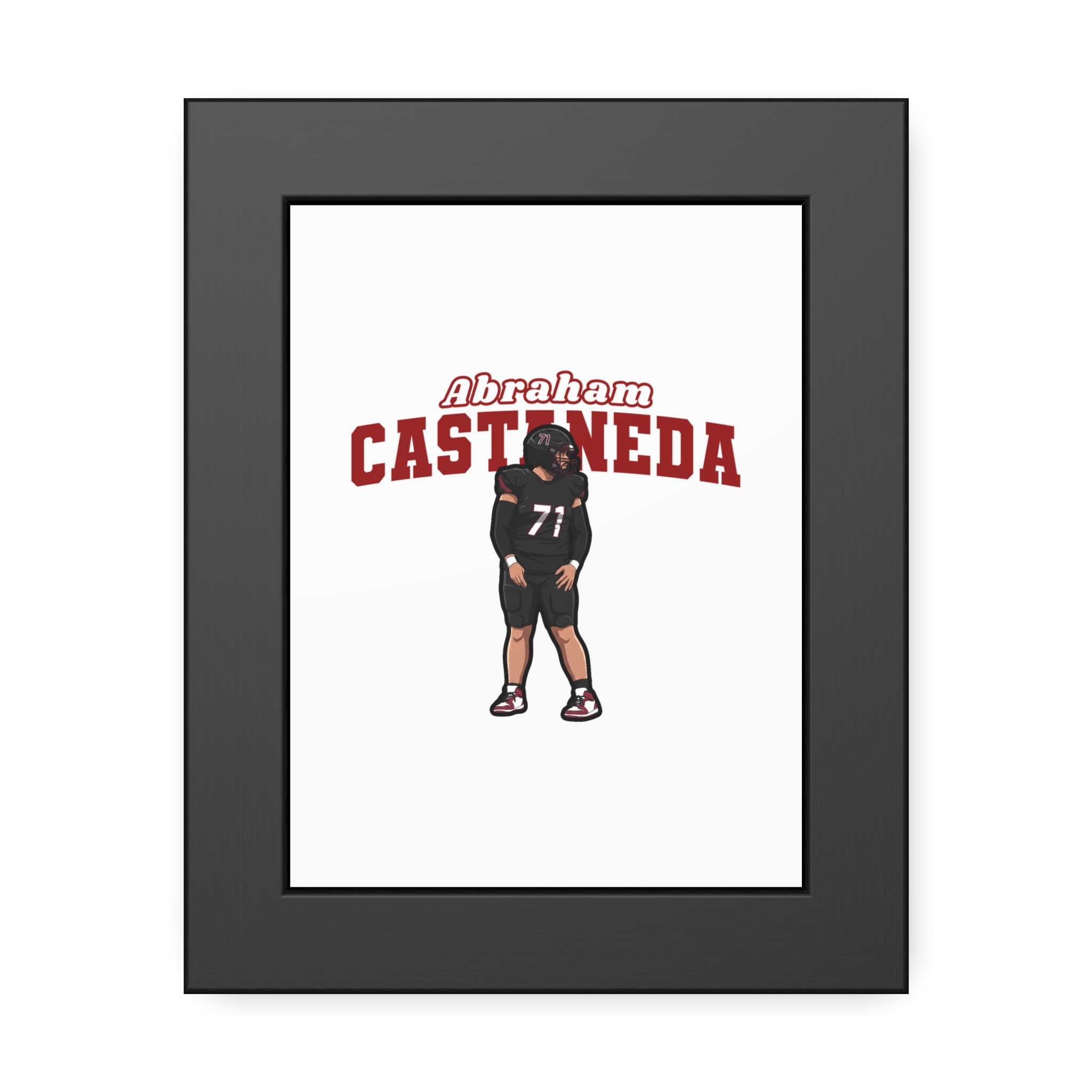 Framed Poster — character_name_arch in Black