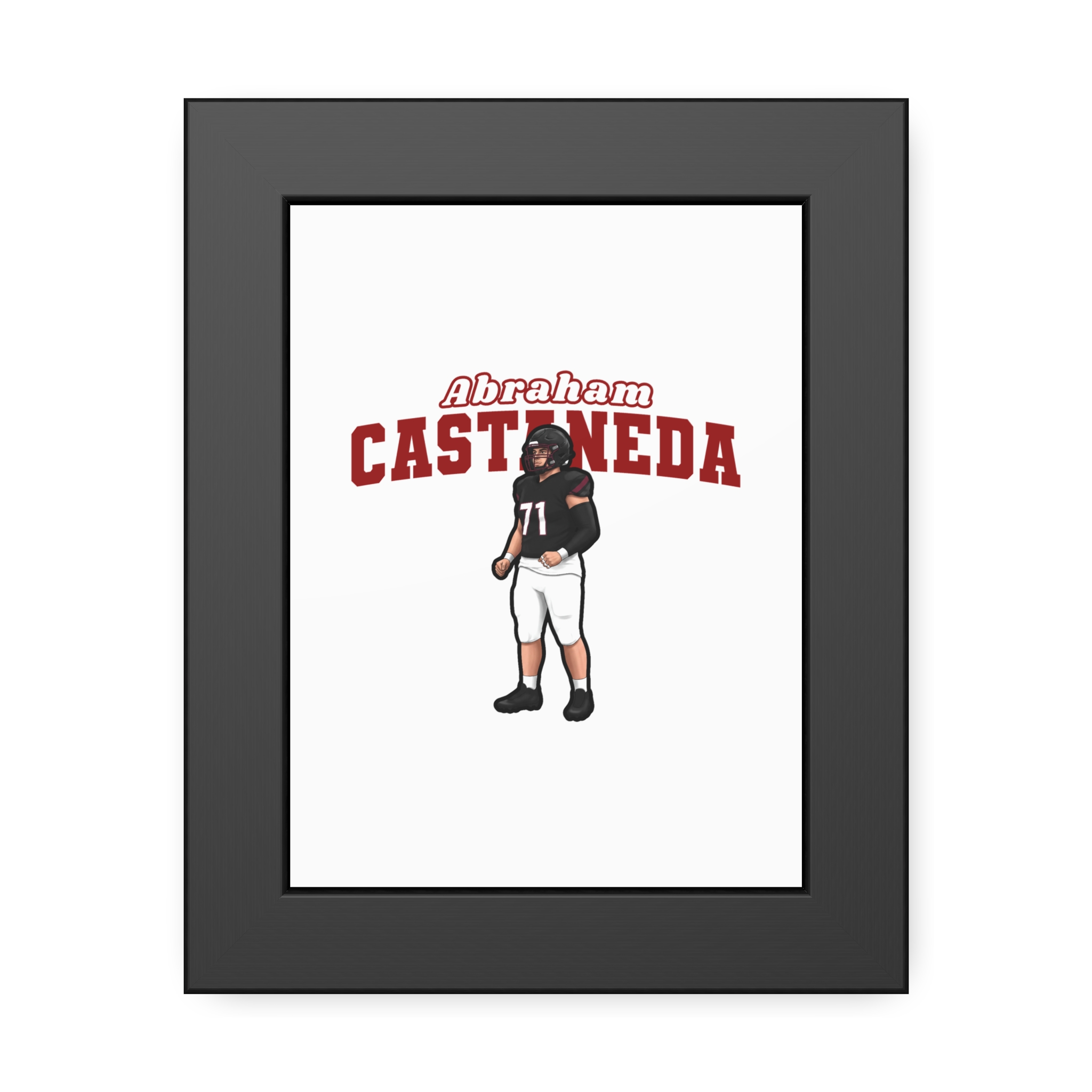 Framed Poster — character_name_arch in Black