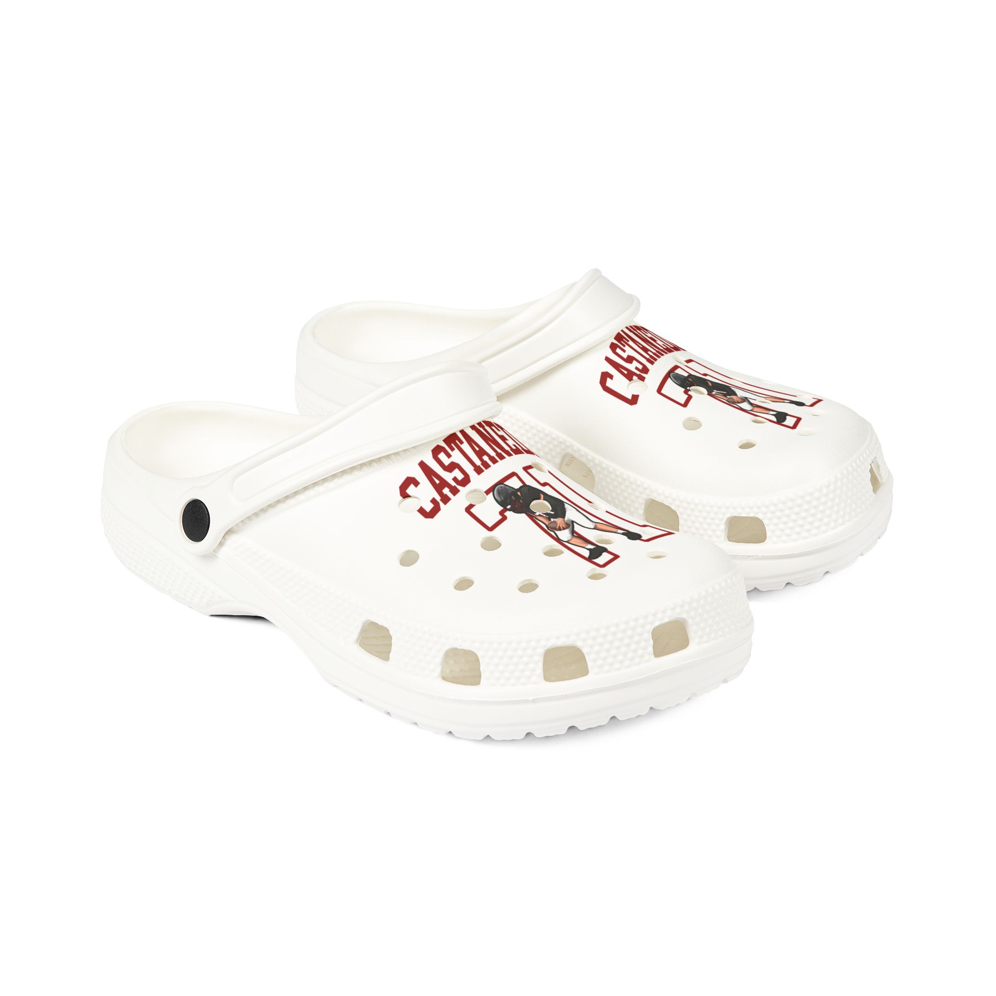 Rubber Clogs — character_shirsey in White