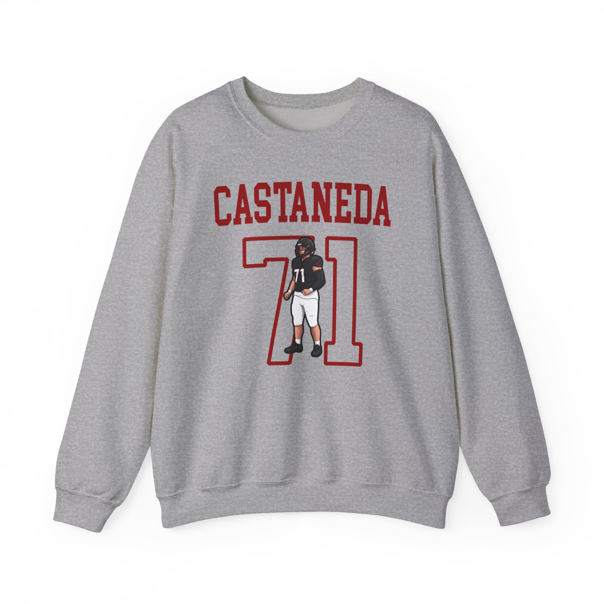 Crewneck Sweatshirt — character_shirsey in Grey