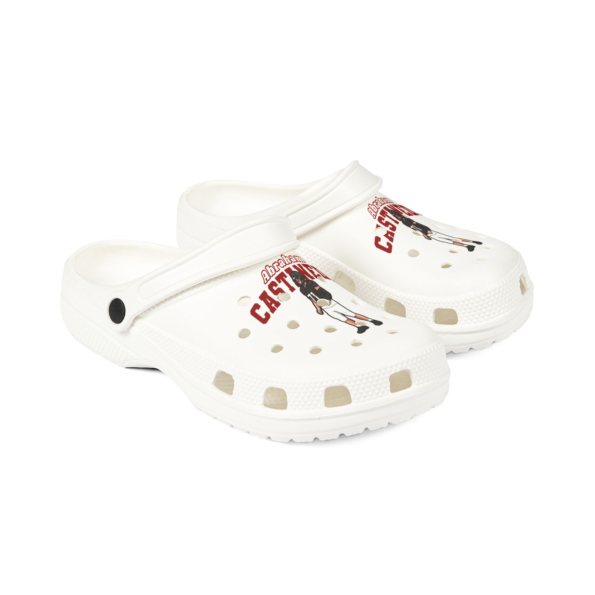 Rubber Clogs — character_name_arch in White