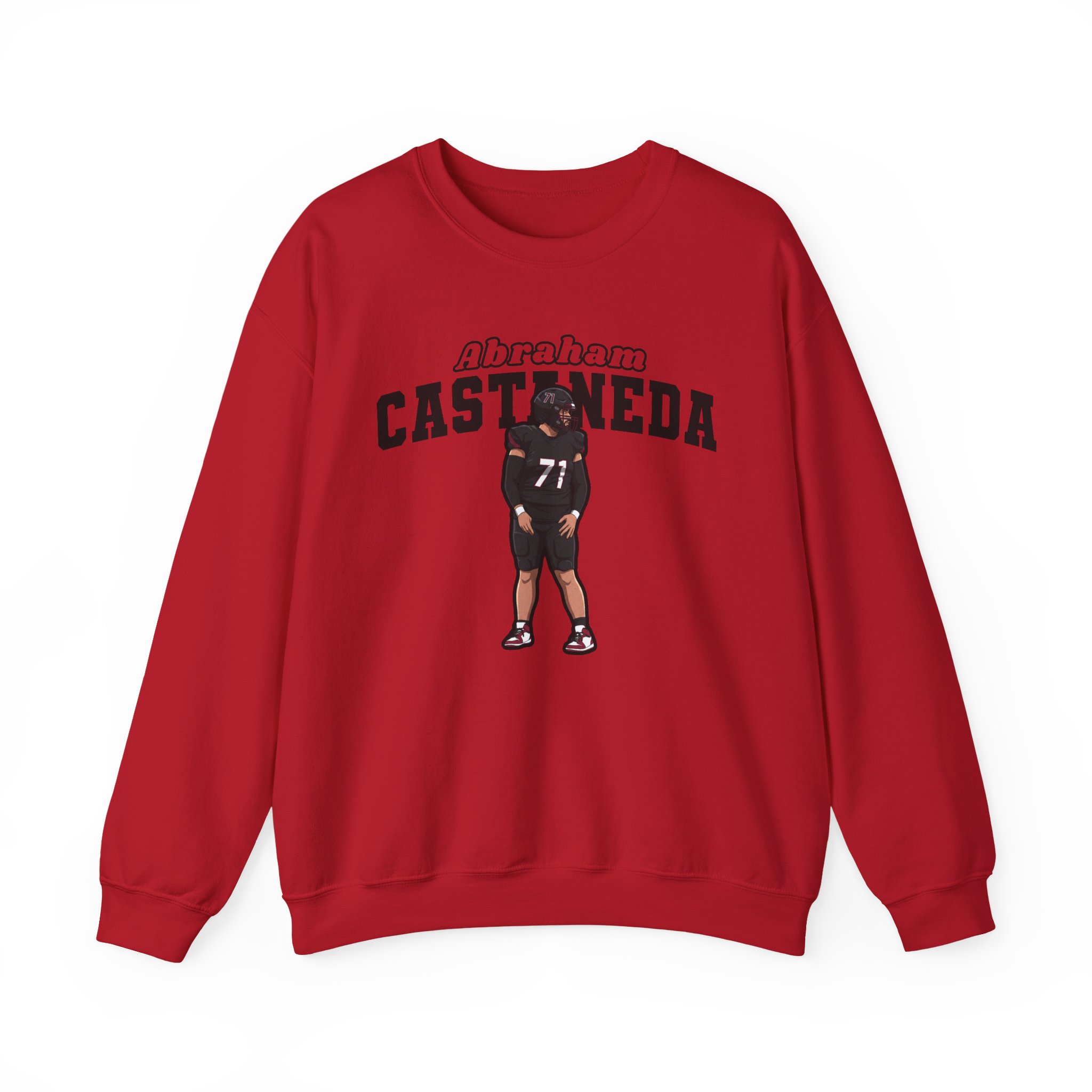 Crewneck Sweatshirt — character_name_arch in Red