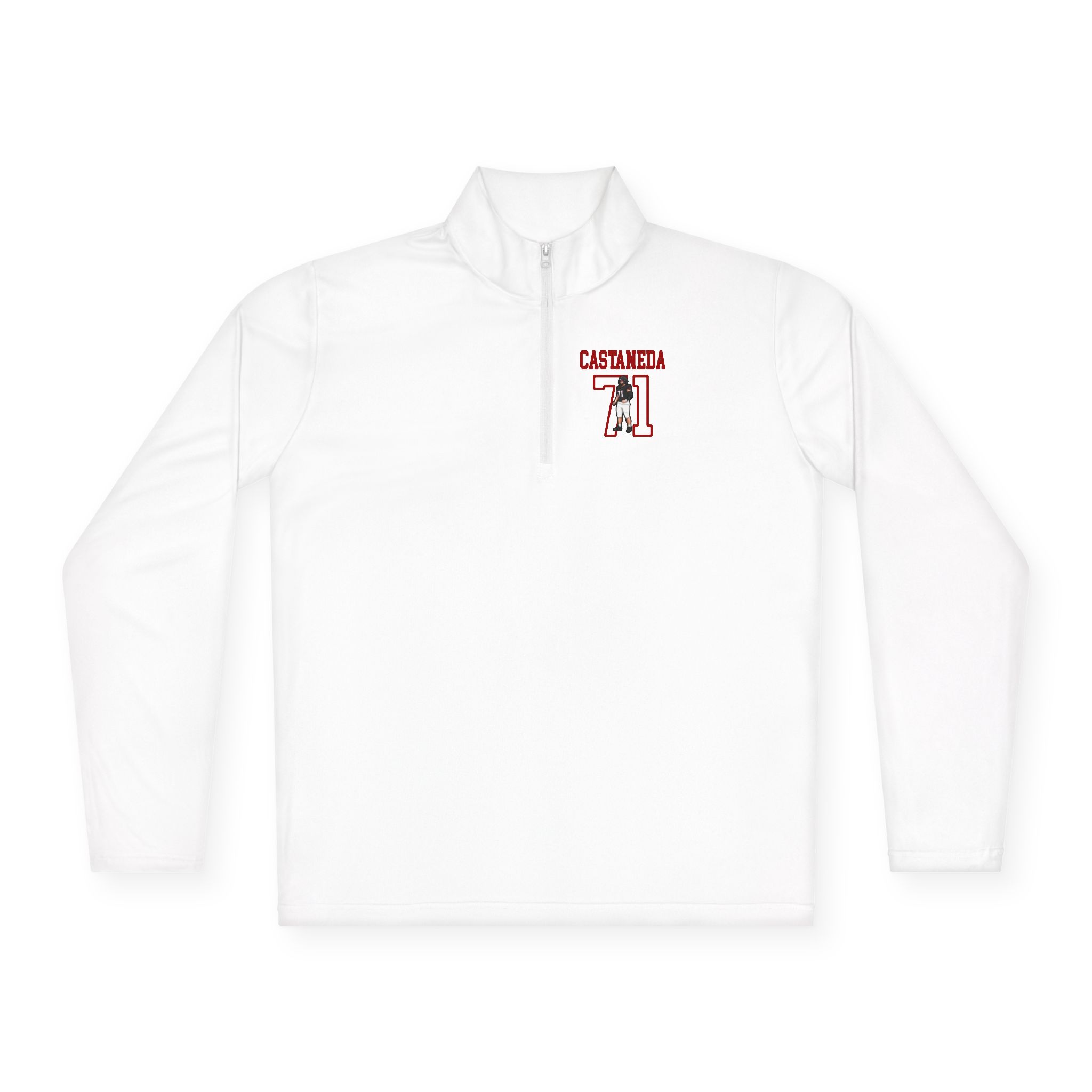 Q-Zip Pullover — character_shirsey in White