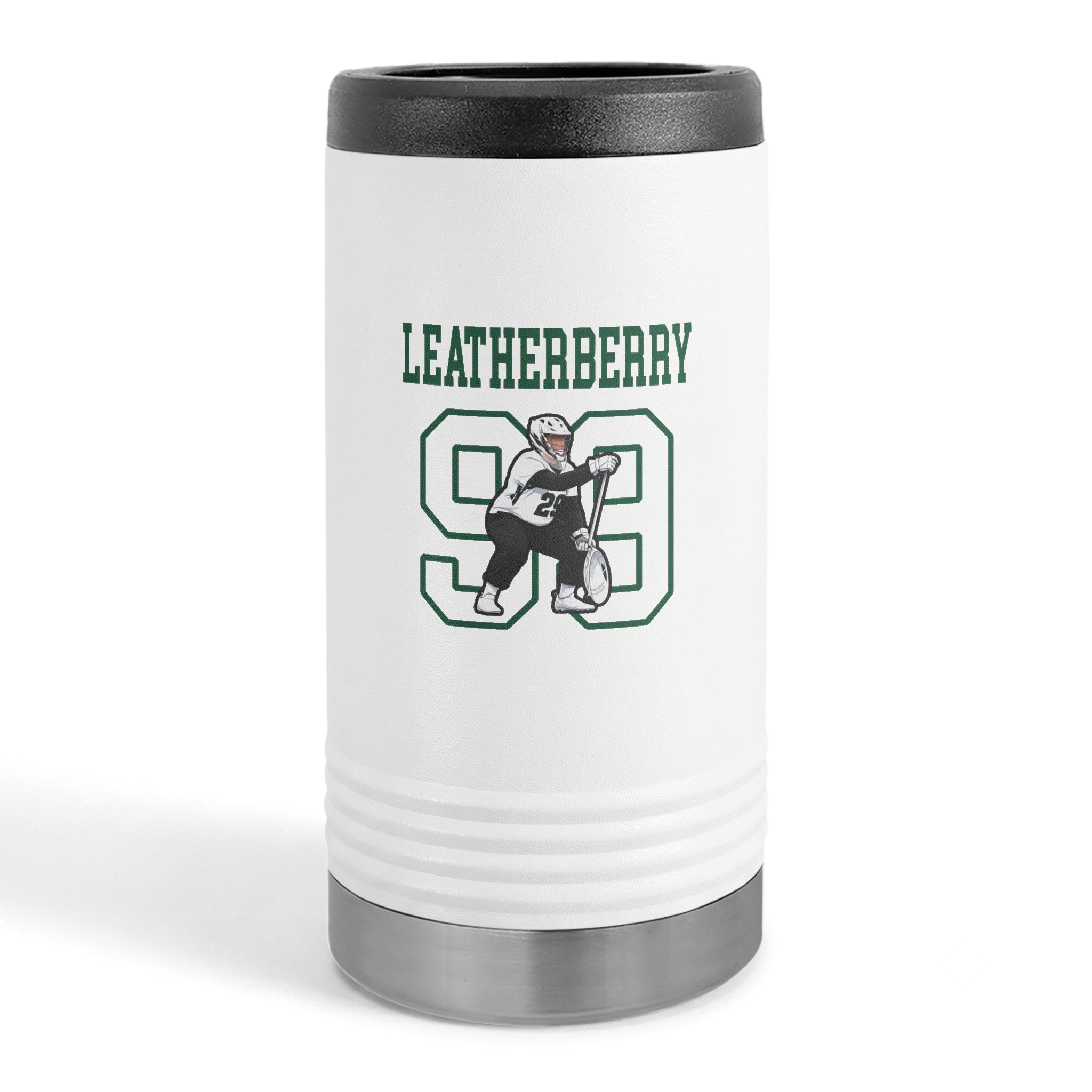 Slim Stainless Can Cooler — character_shirsey in White