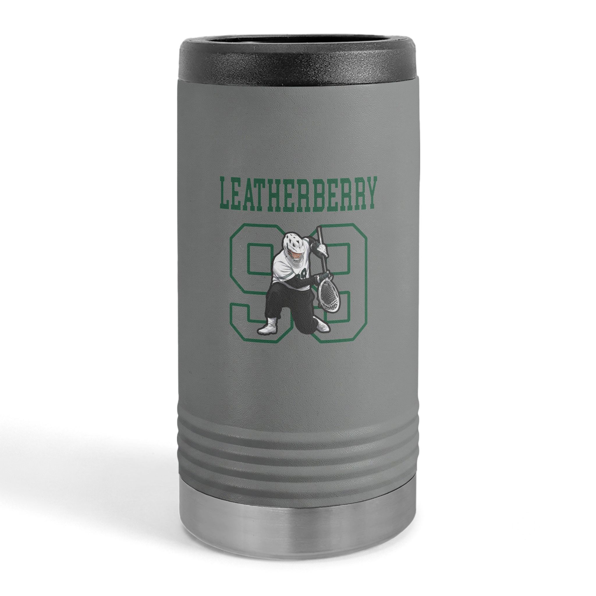 Slim Stainless Can Cooler — character_shirsey in Grey