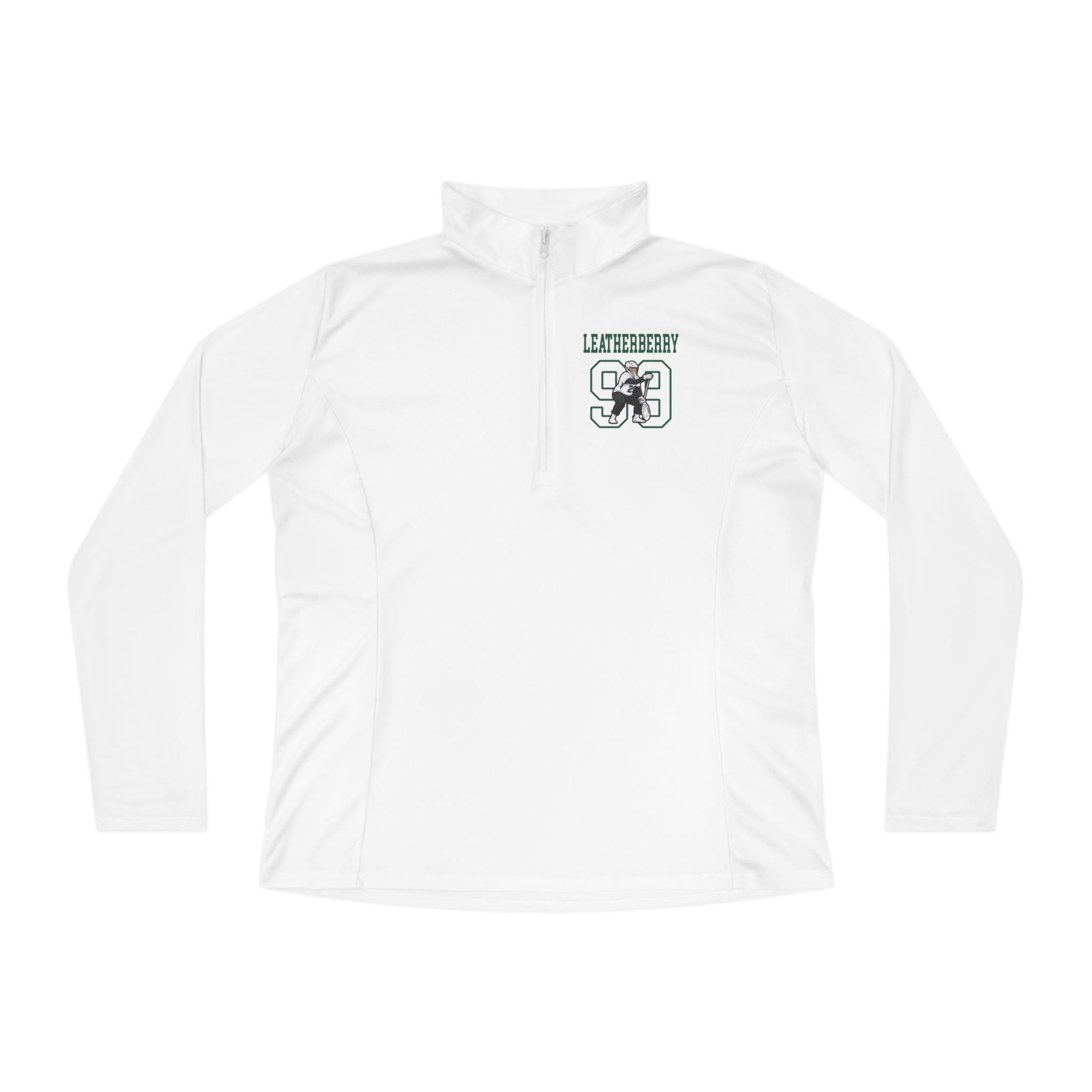 Women's Q-Zip Pullover — character_shirsey in White