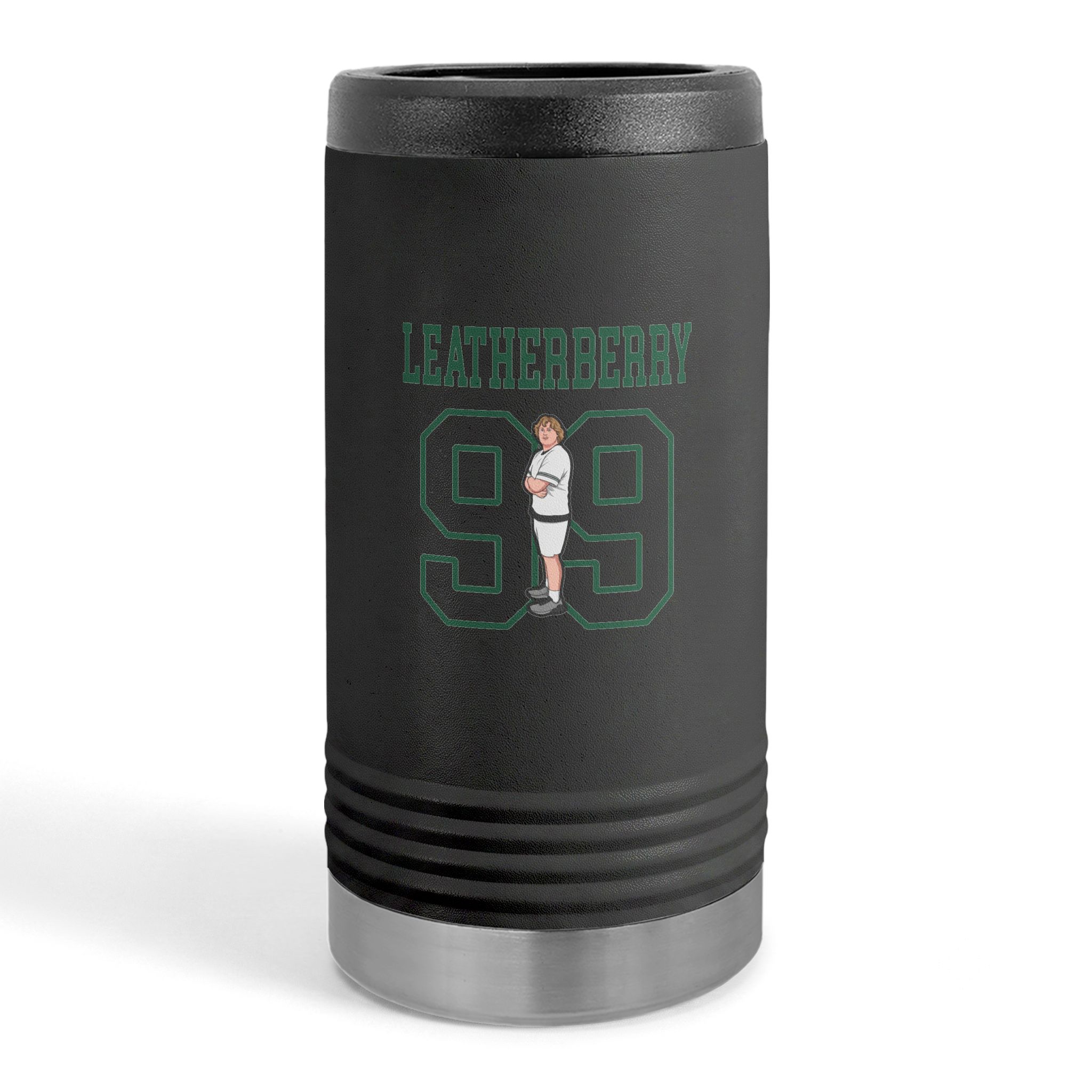 Slim Stainless Can Cooler — character_shirsey in Black