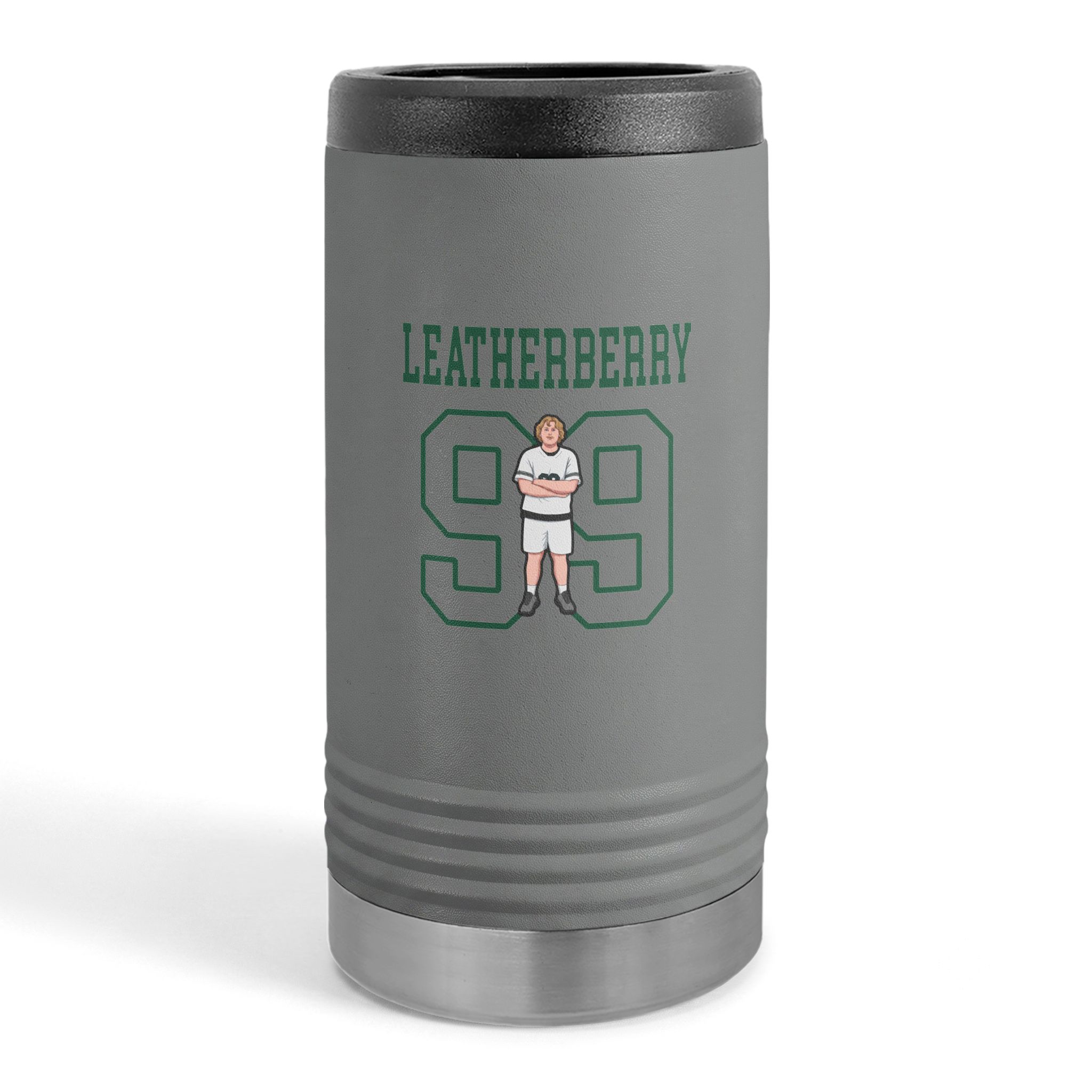 Slim Stainless Can Cooler — character_shirsey in Grey