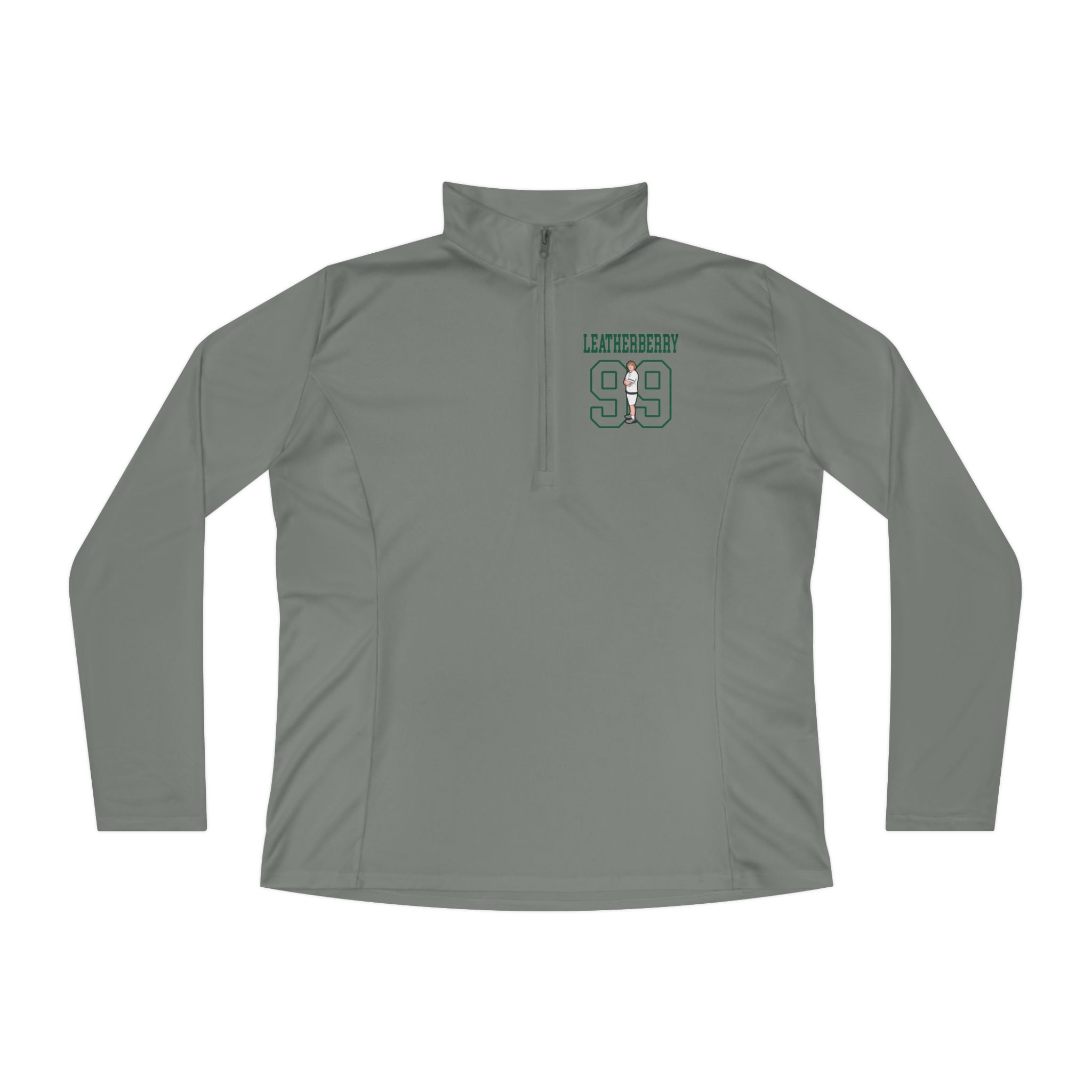 Women's Q-Zip Pullover — character_shirsey in Grey