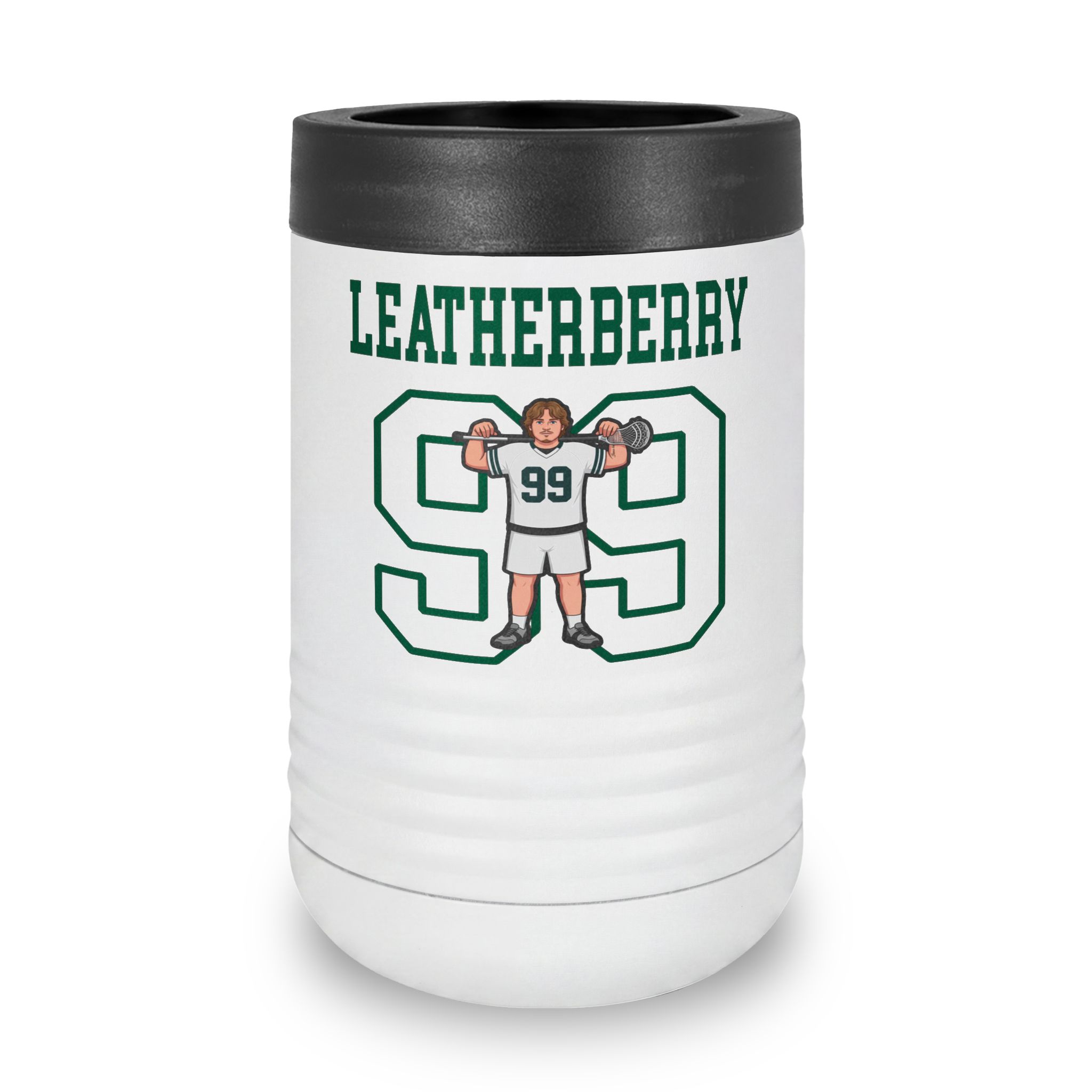 Stainless Can Cooler — character_shirsey in White
