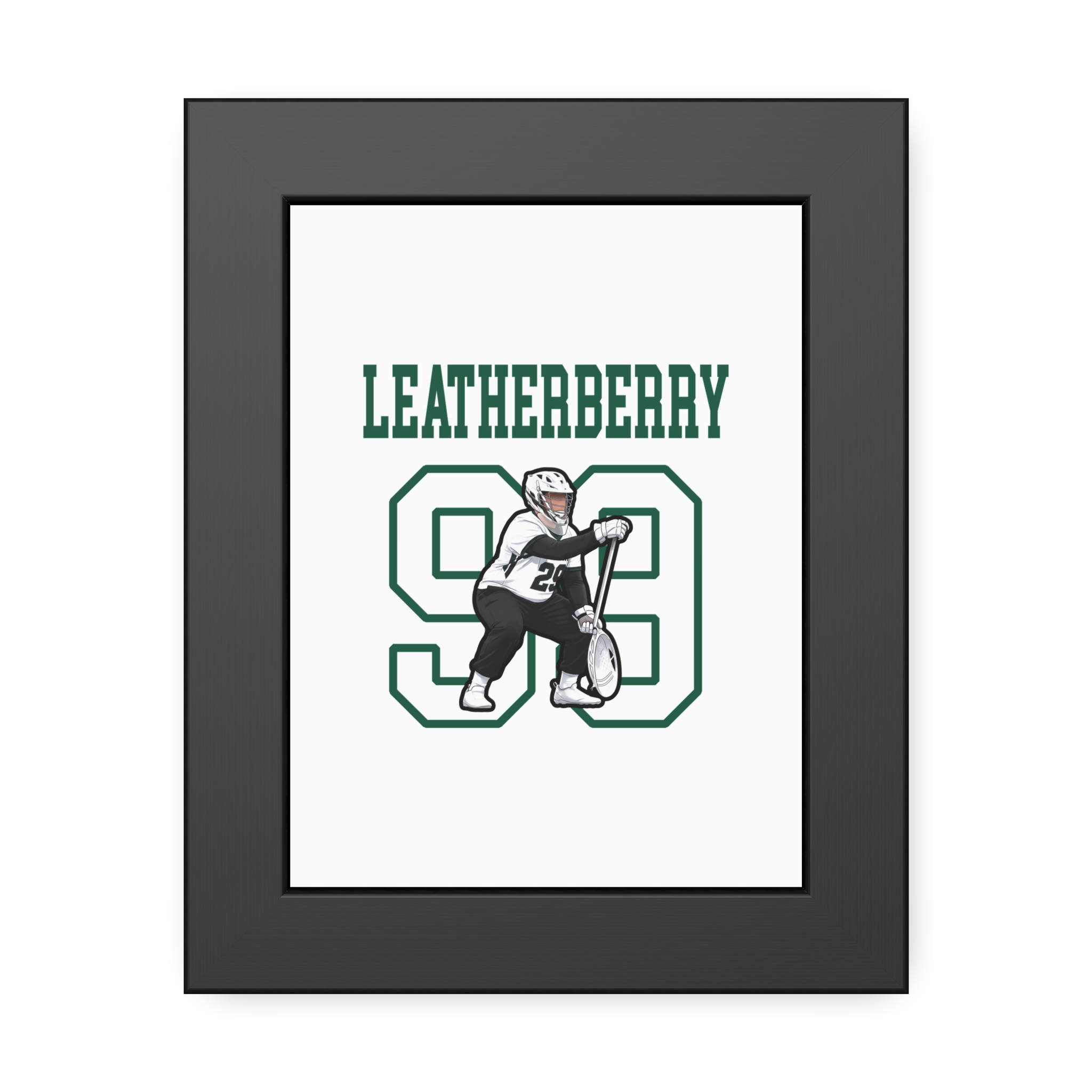 Framed Poster — character_shirsey in Black
