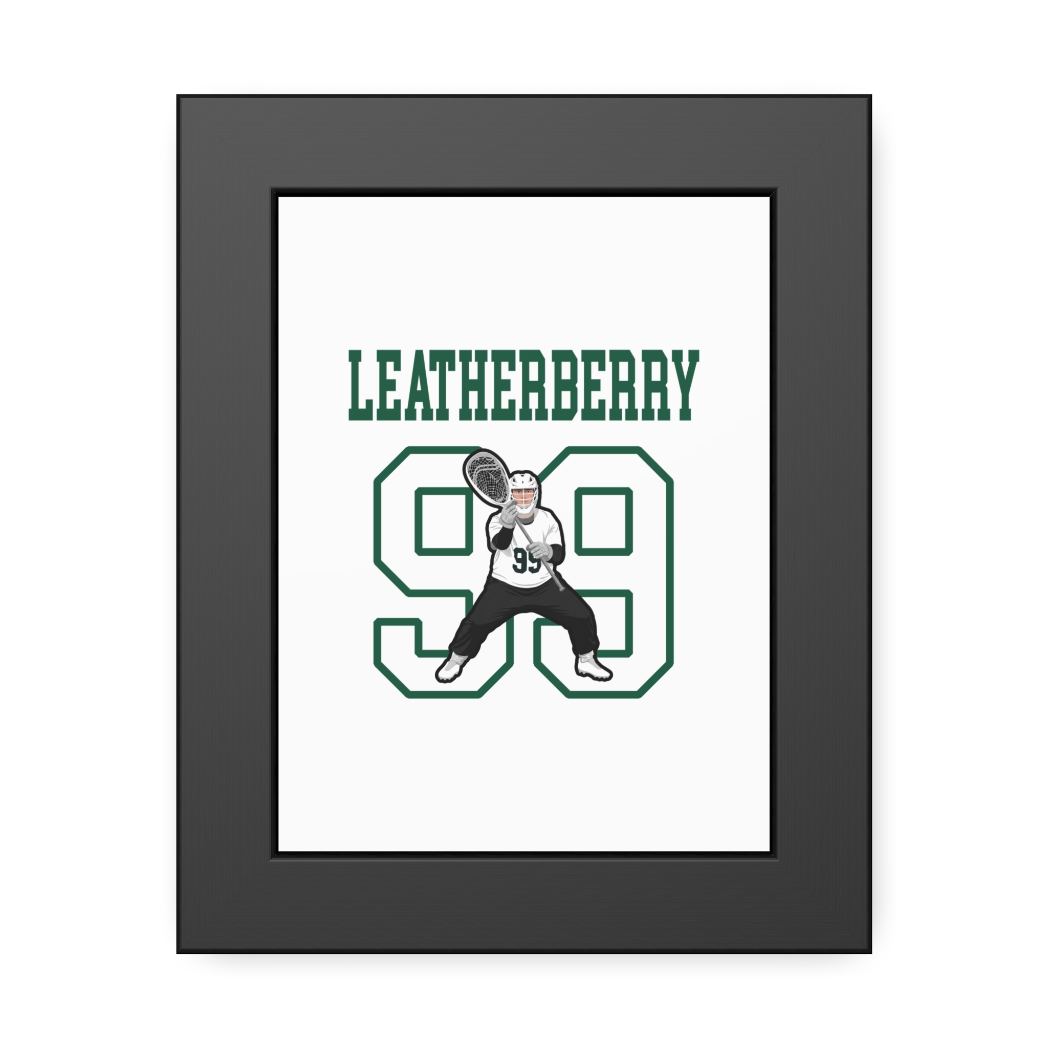Framed Poster — character_shirsey in Black