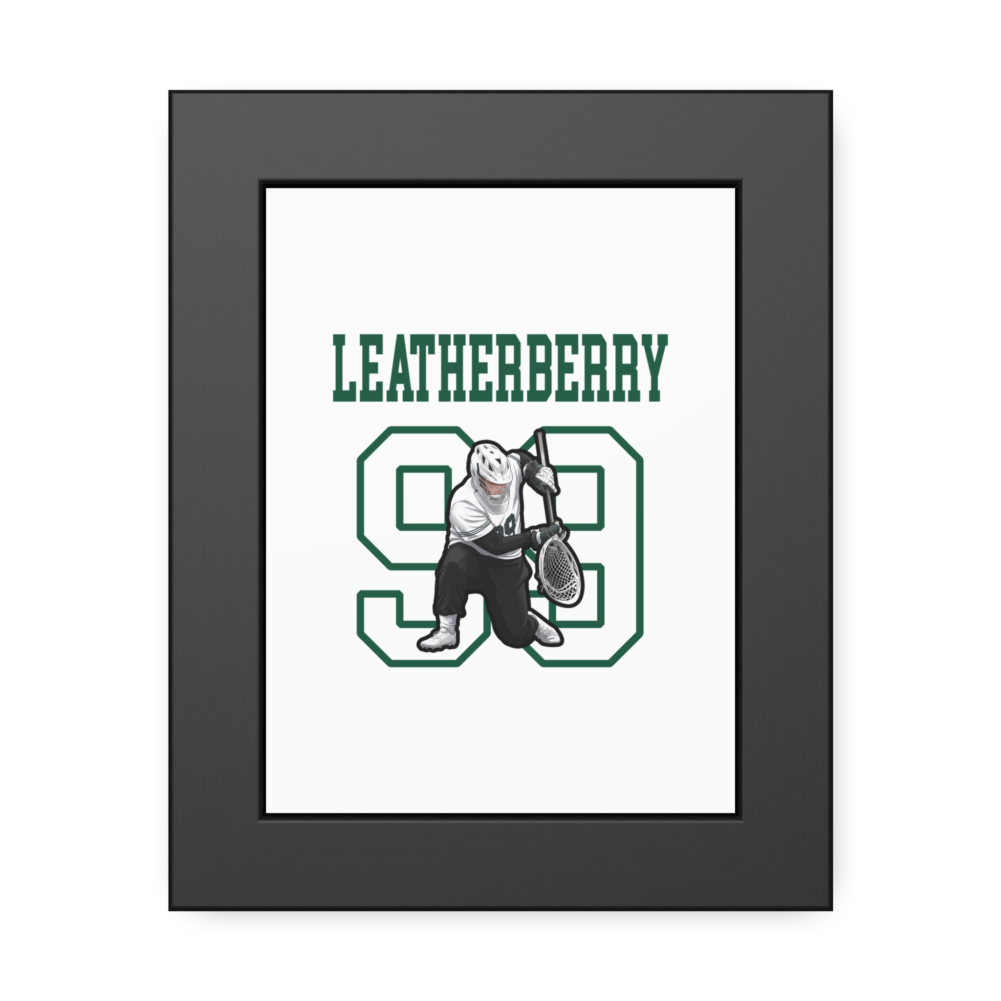 Framed Poster — character_shirsey in Black
