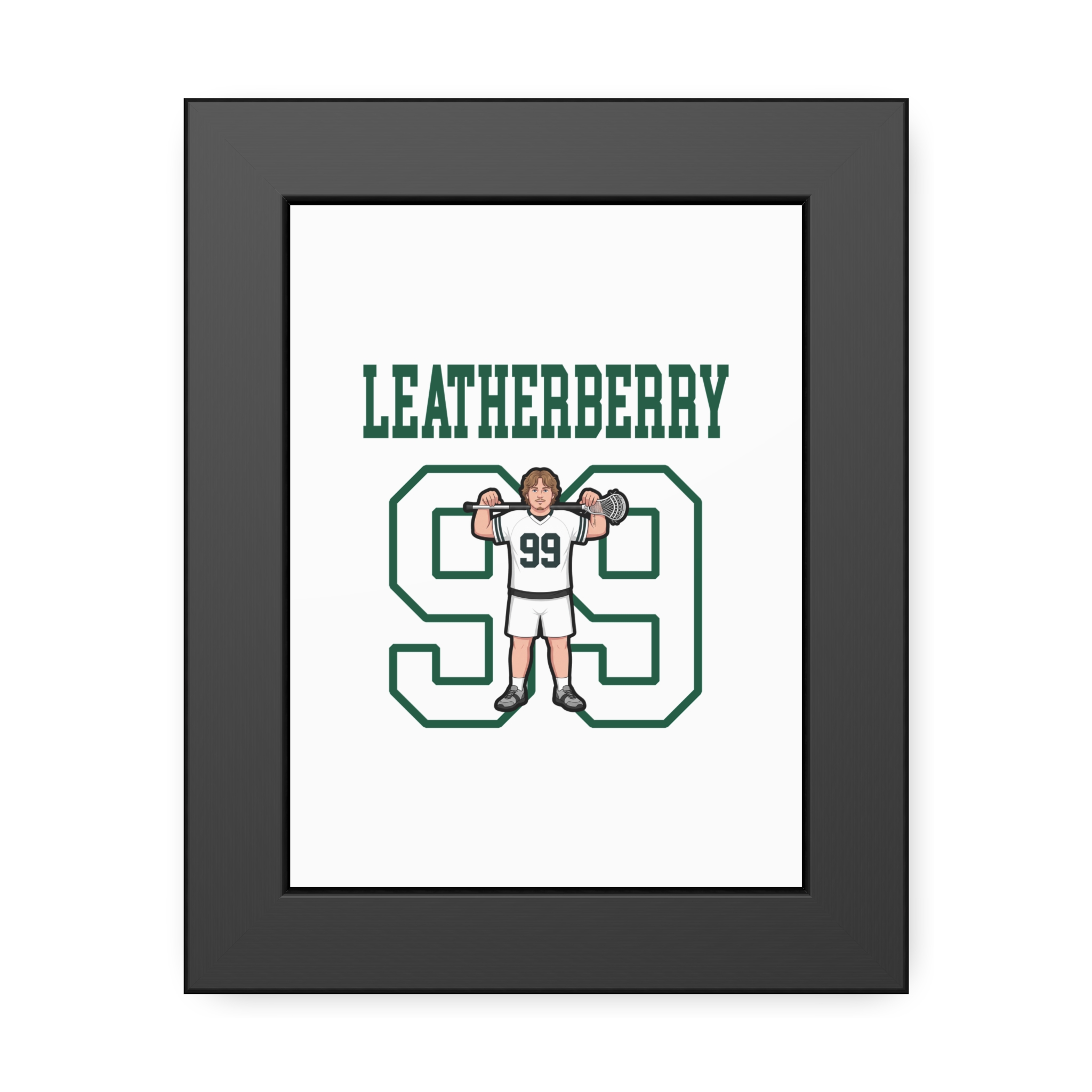 Framed Poster — character_shirsey in Black