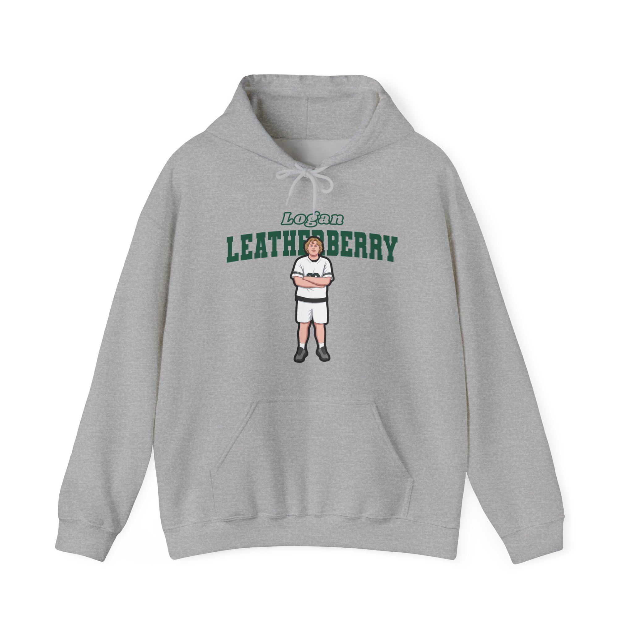 Hoodie — character_name_arch in Grey