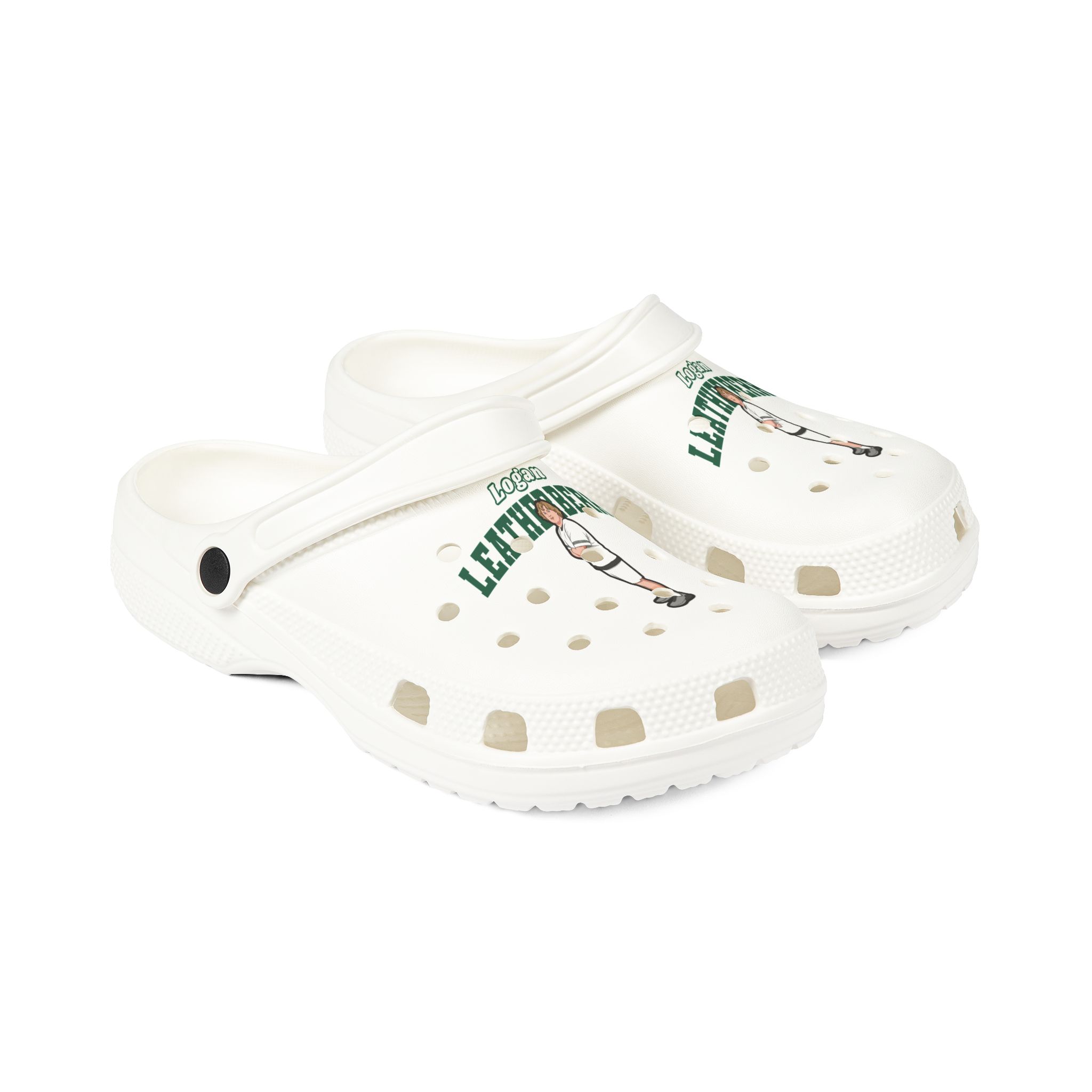 Rubber Clogs — character_name_arch in White