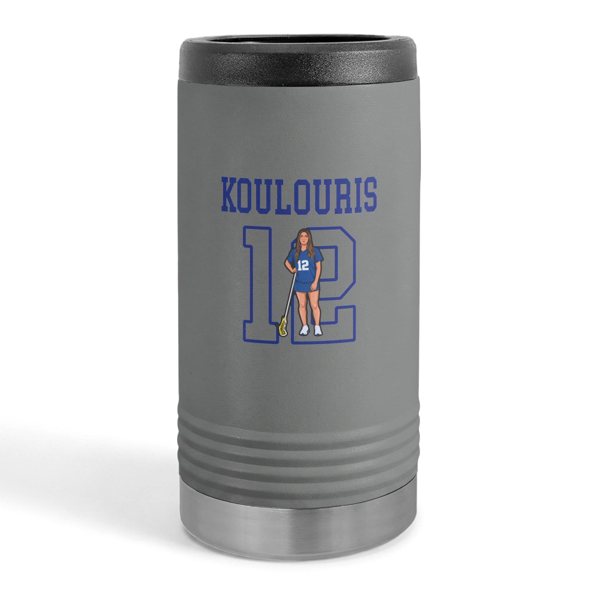 Slim Stainless Can Cooler — character_shirsey in Grey