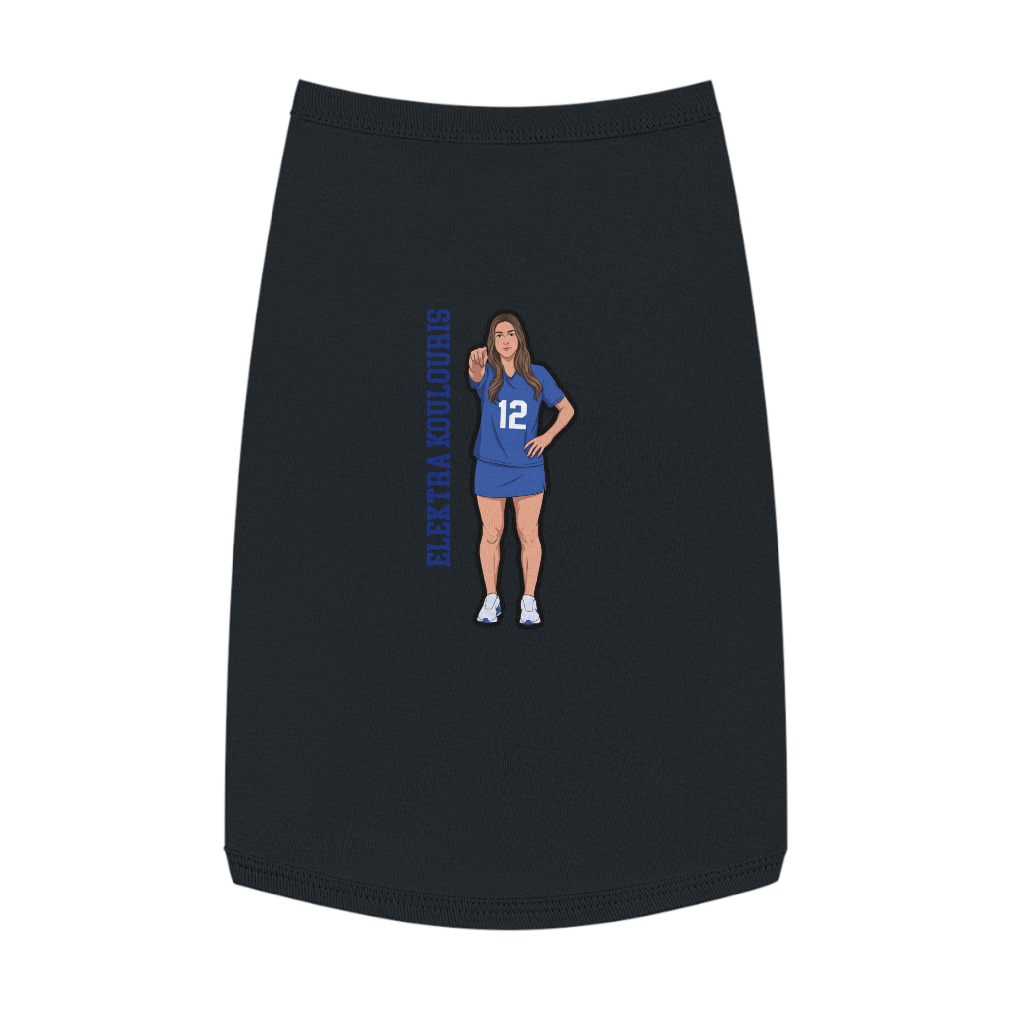 Pet Tank Top — character_name_vertical in White