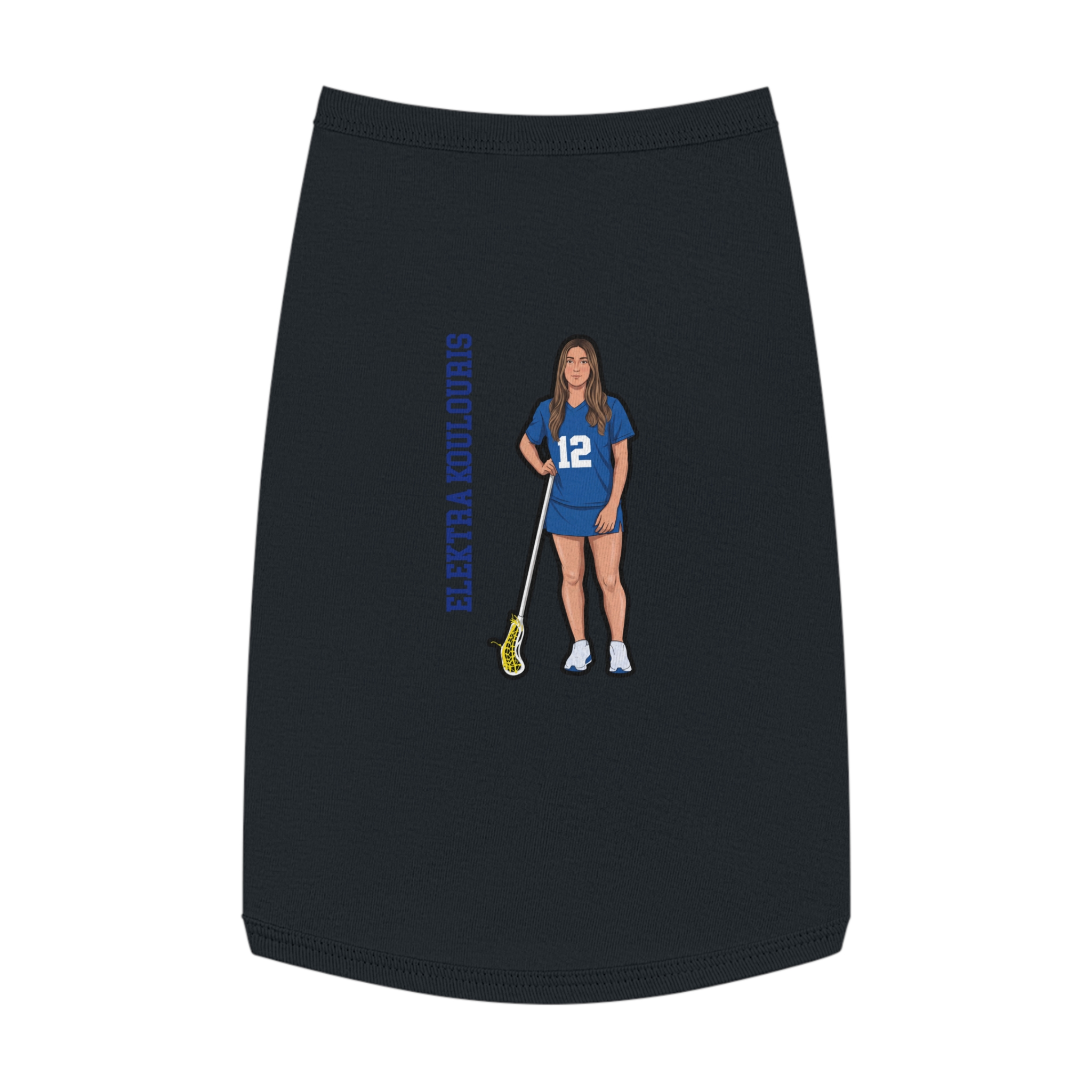 Pet Tank Top — character_name_vertical in Black