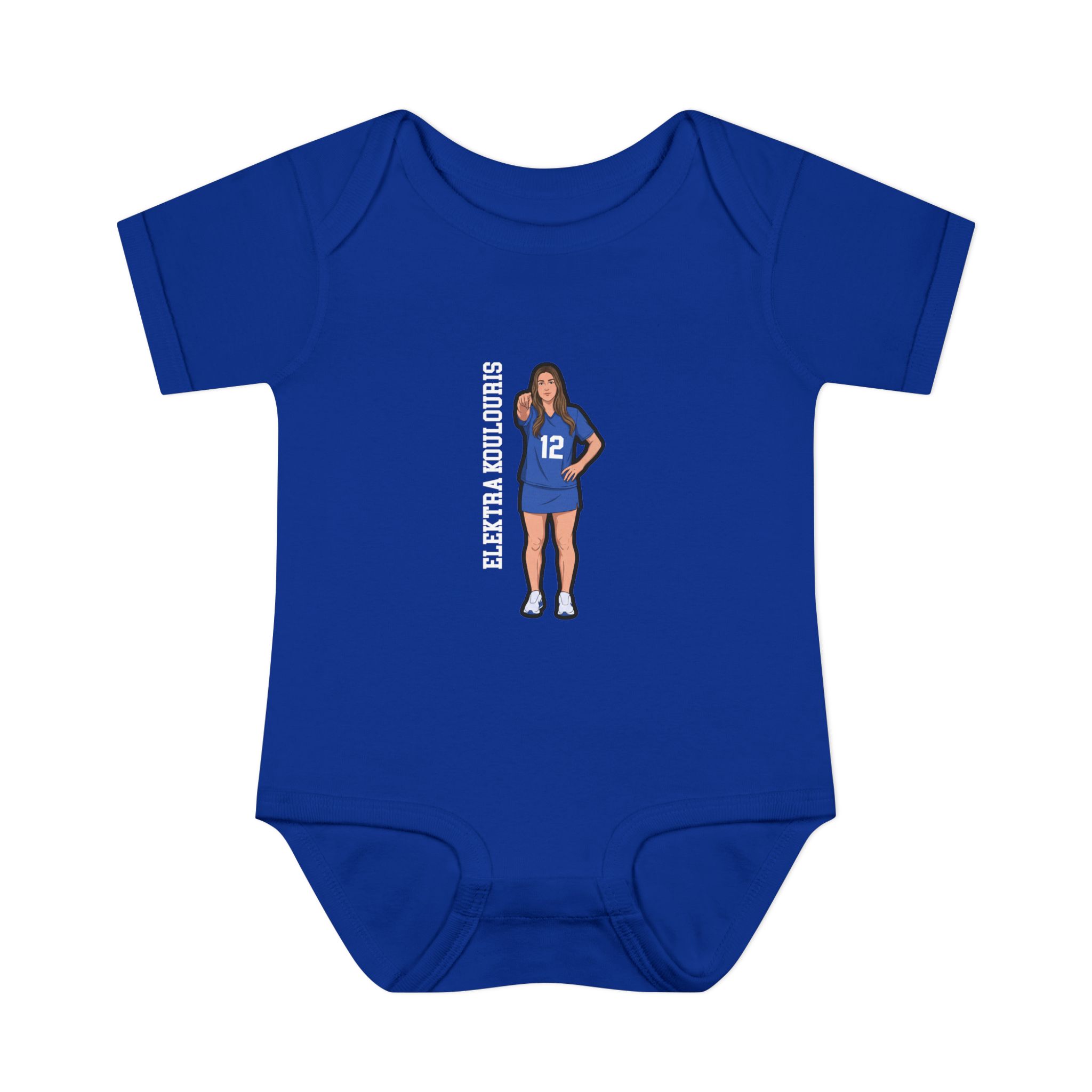 Baby Onesie — character_name_vertical in Royal