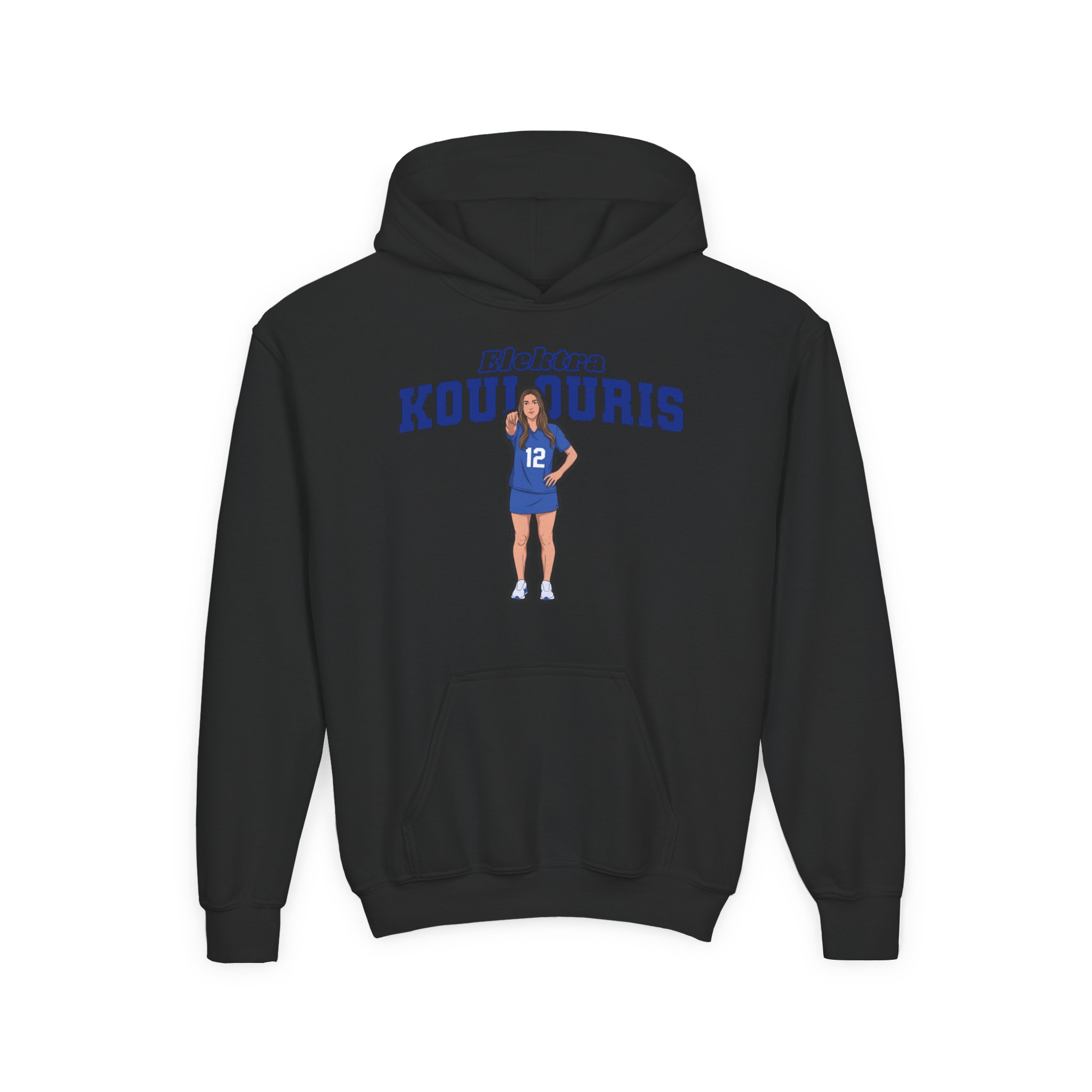 Youth Hoodie — character_name_arch in Black