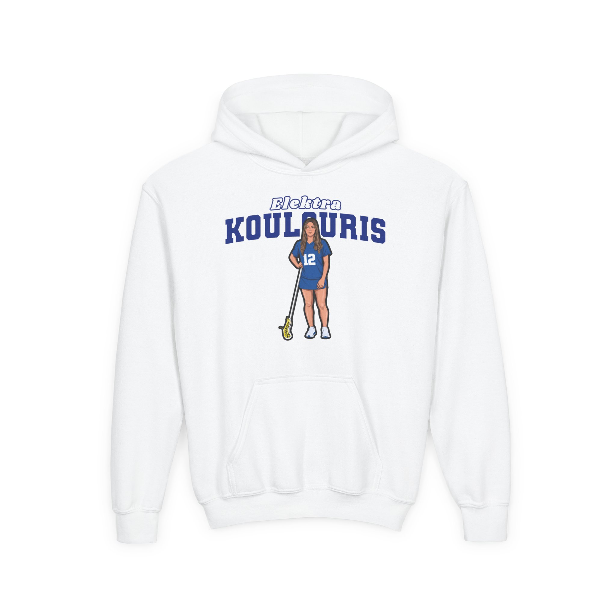 Youth Hoodie — character_name_arch in White