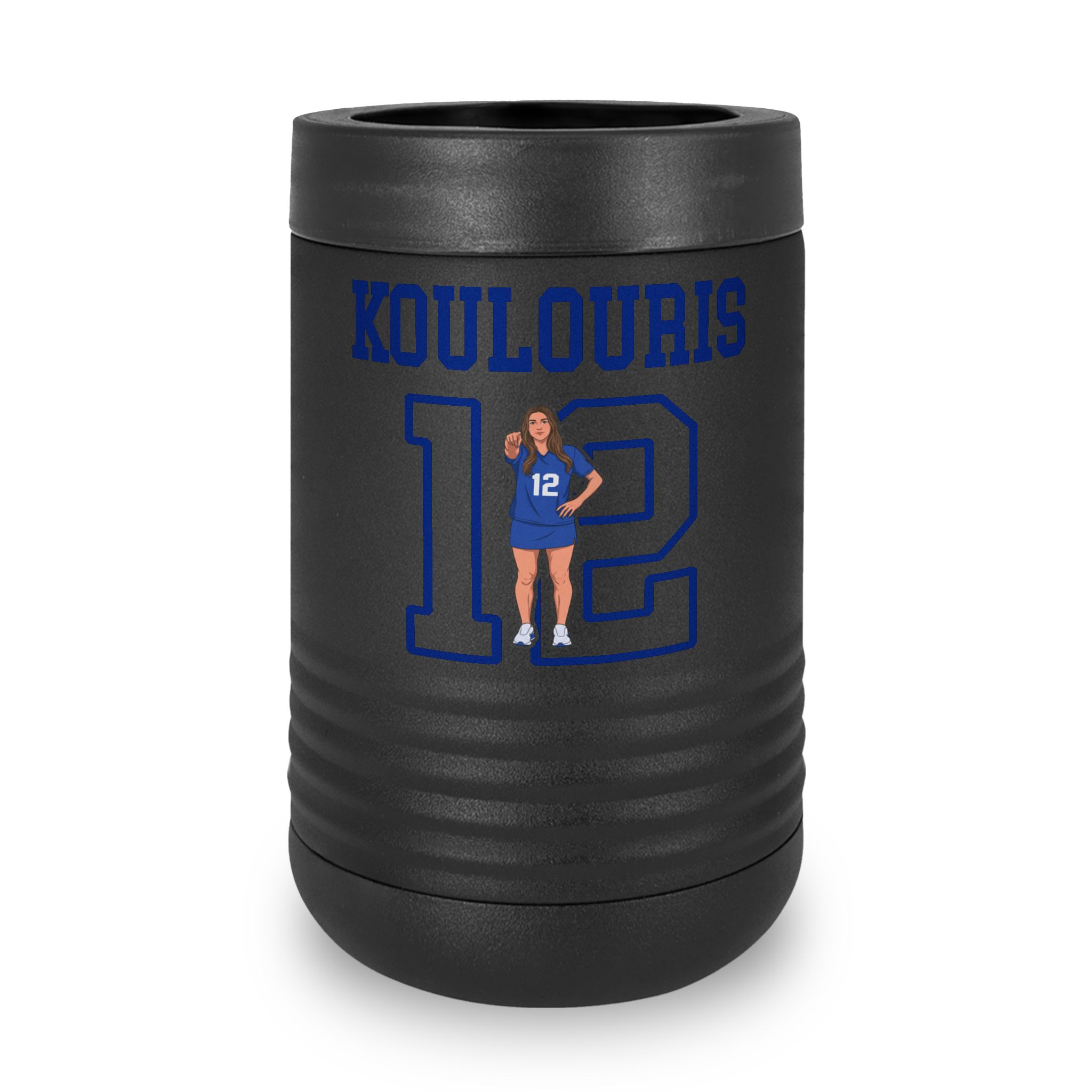 Stainless Can Cooler — character_shirsey in Black