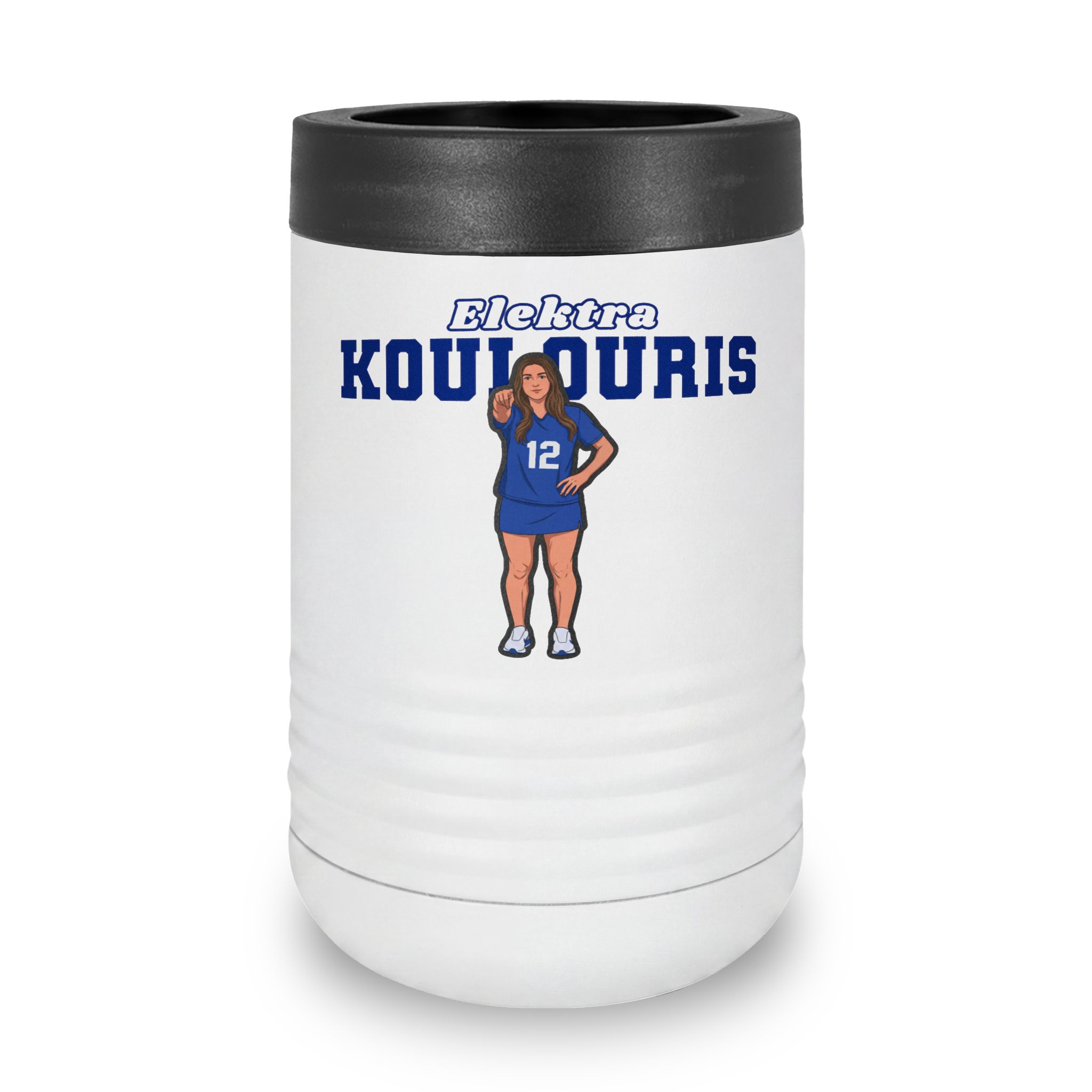 Stainless Can Cooler — character_name_arch in White