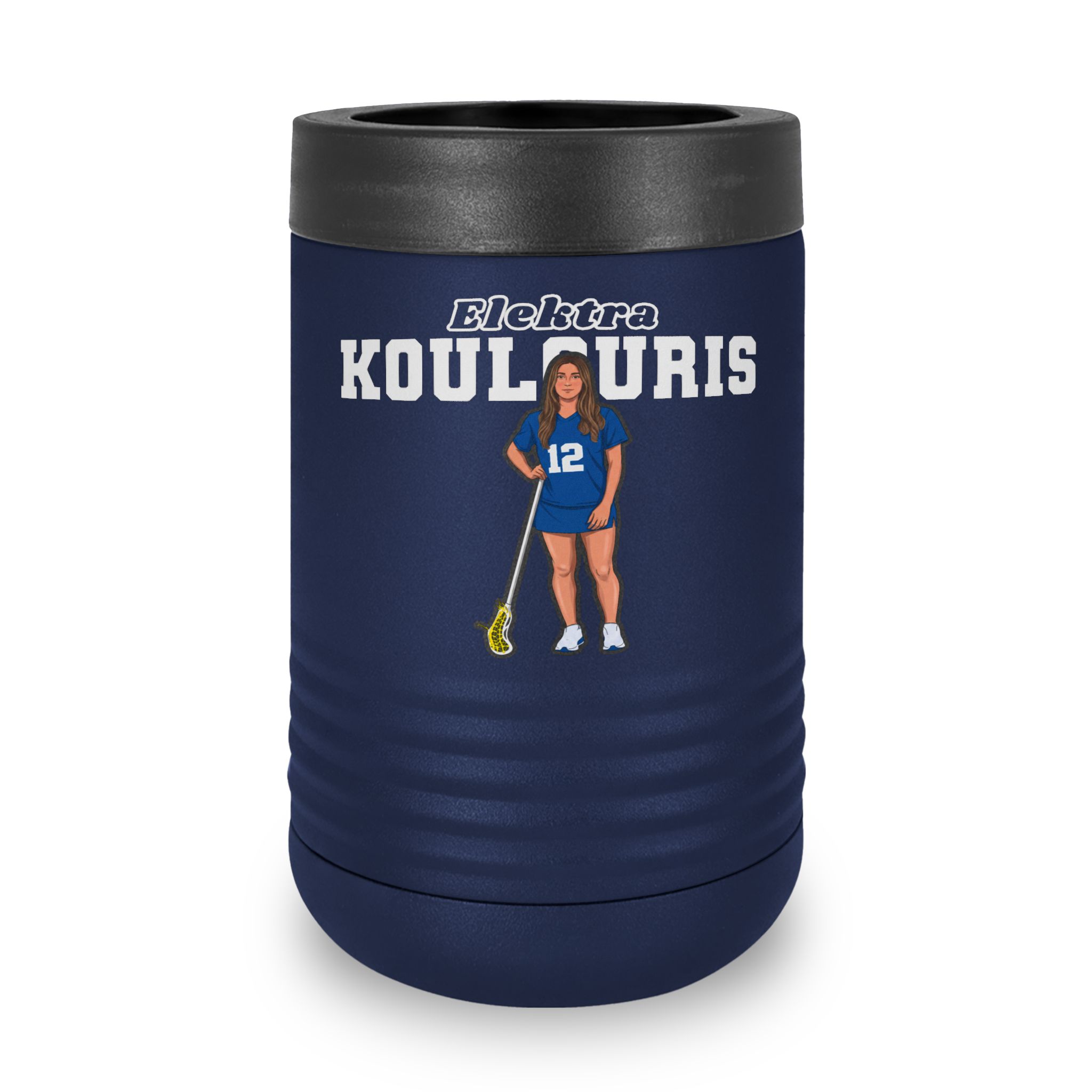 Stainless Can Cooler — character_name_arch in Navy