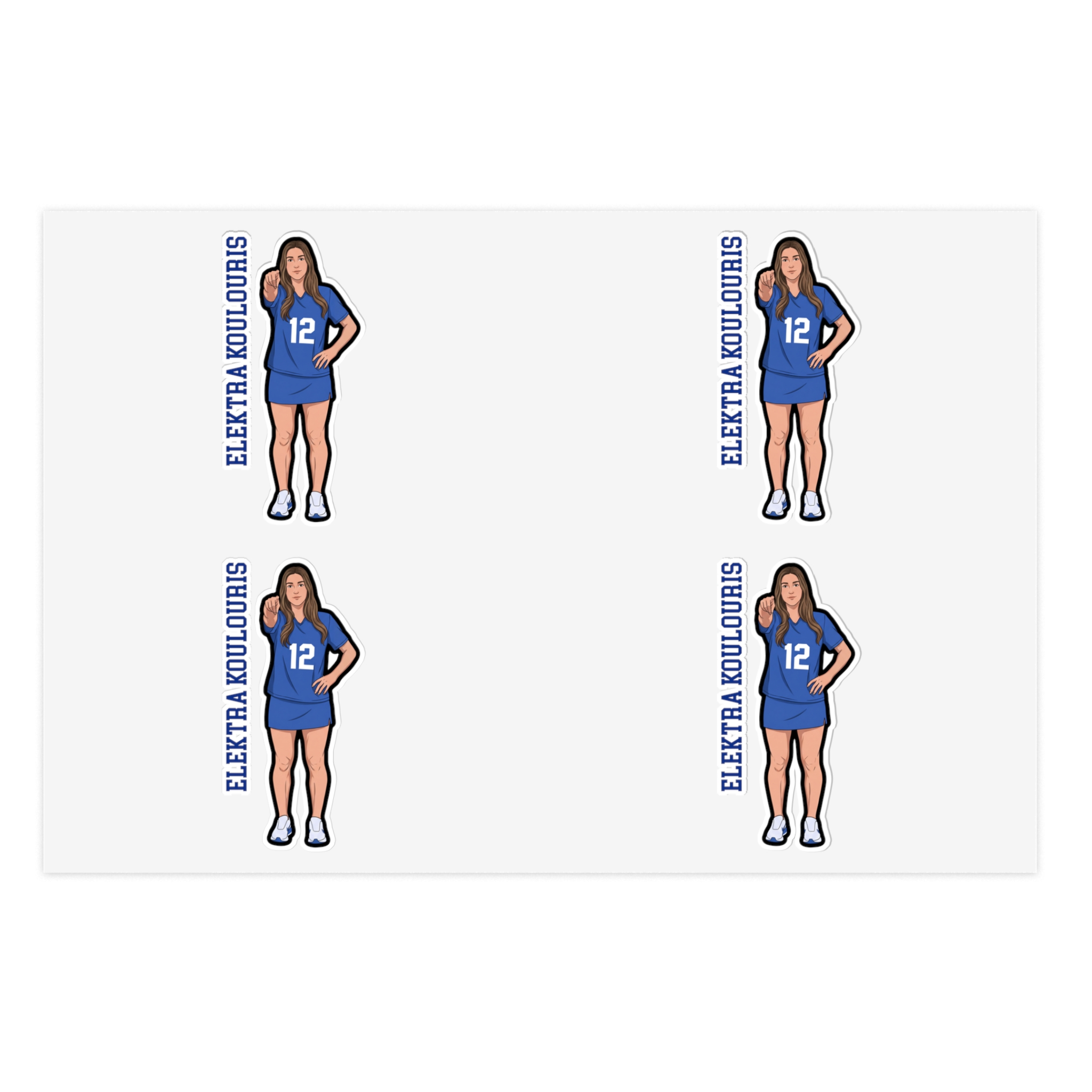 Sticker Sheet — character_name_vertical in Classic