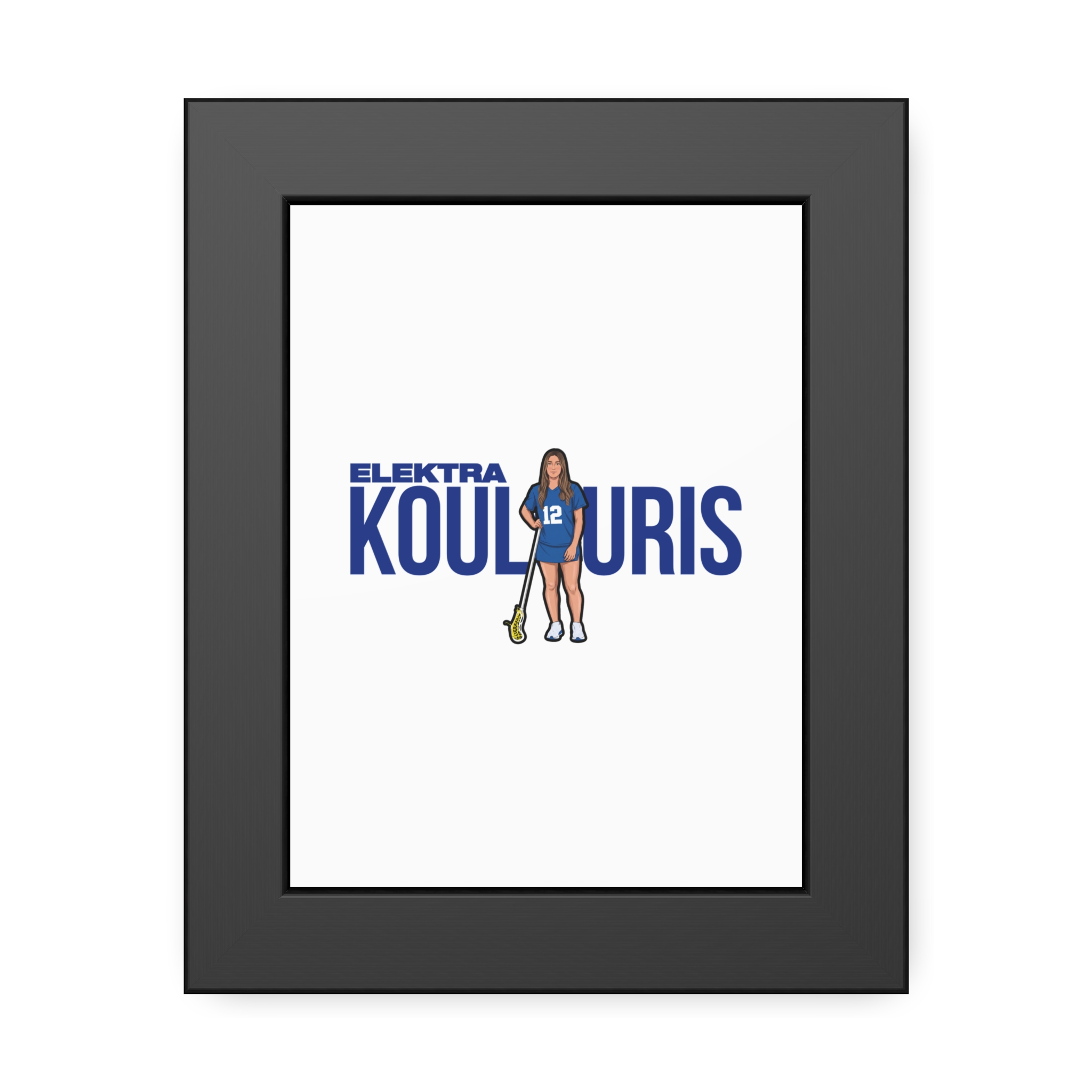 Framed Poster — character_player_name in Black