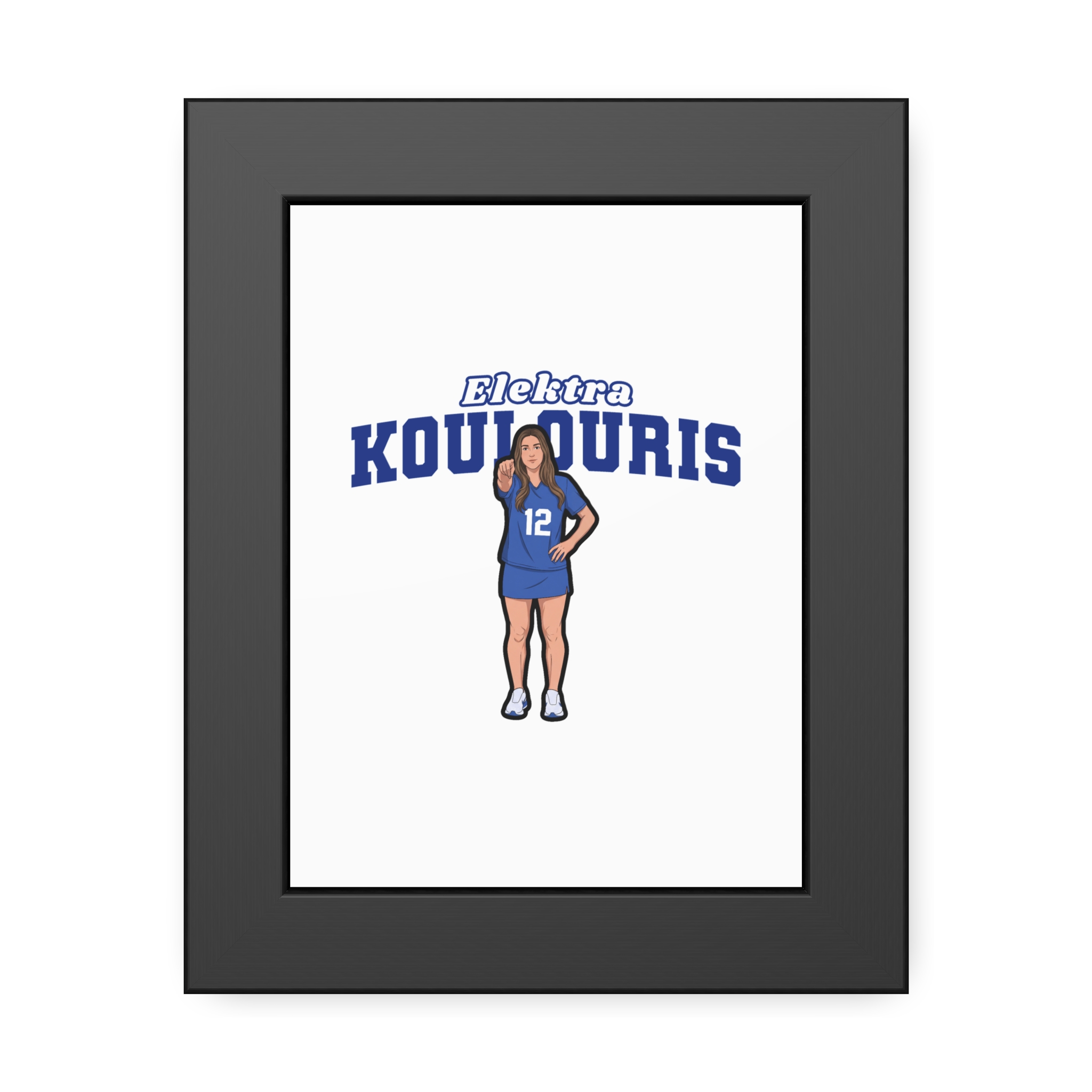 Framed Poster — character_name_arch in Black