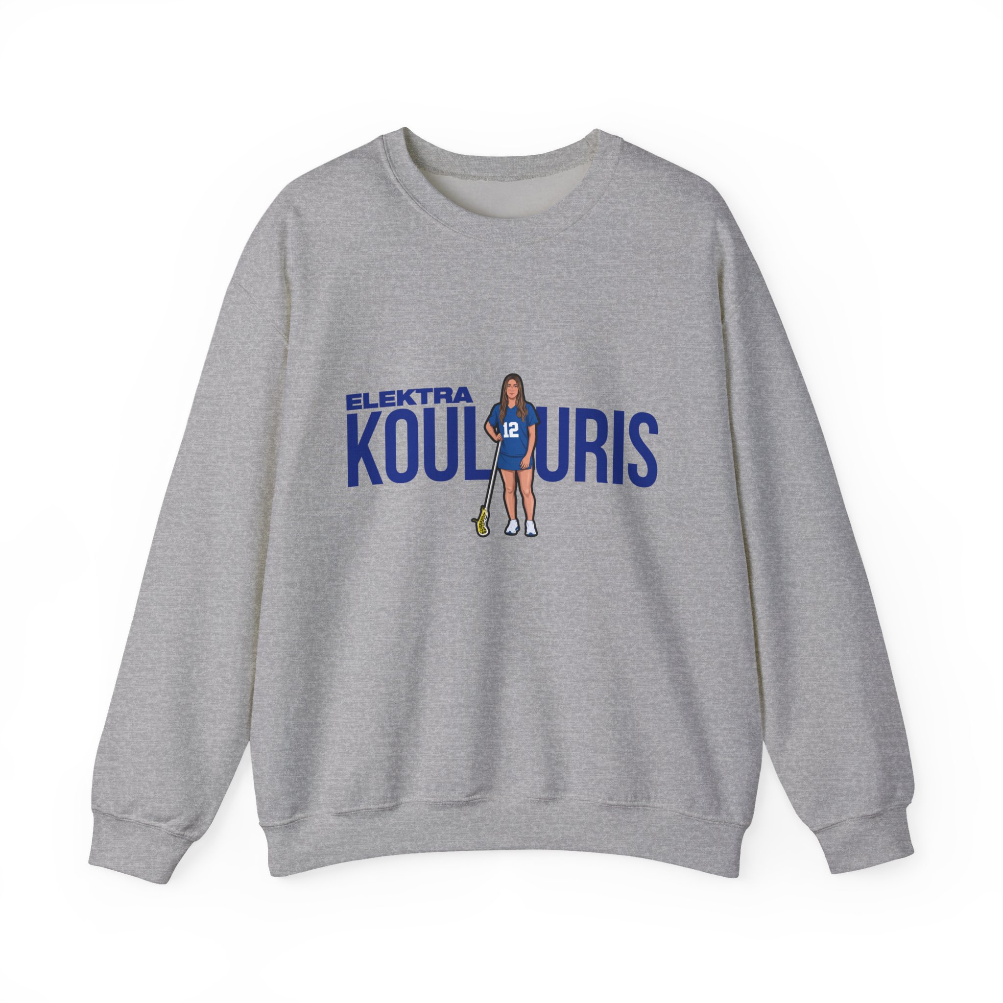 Crewneck Sweatshirt — character_player_name in Grey