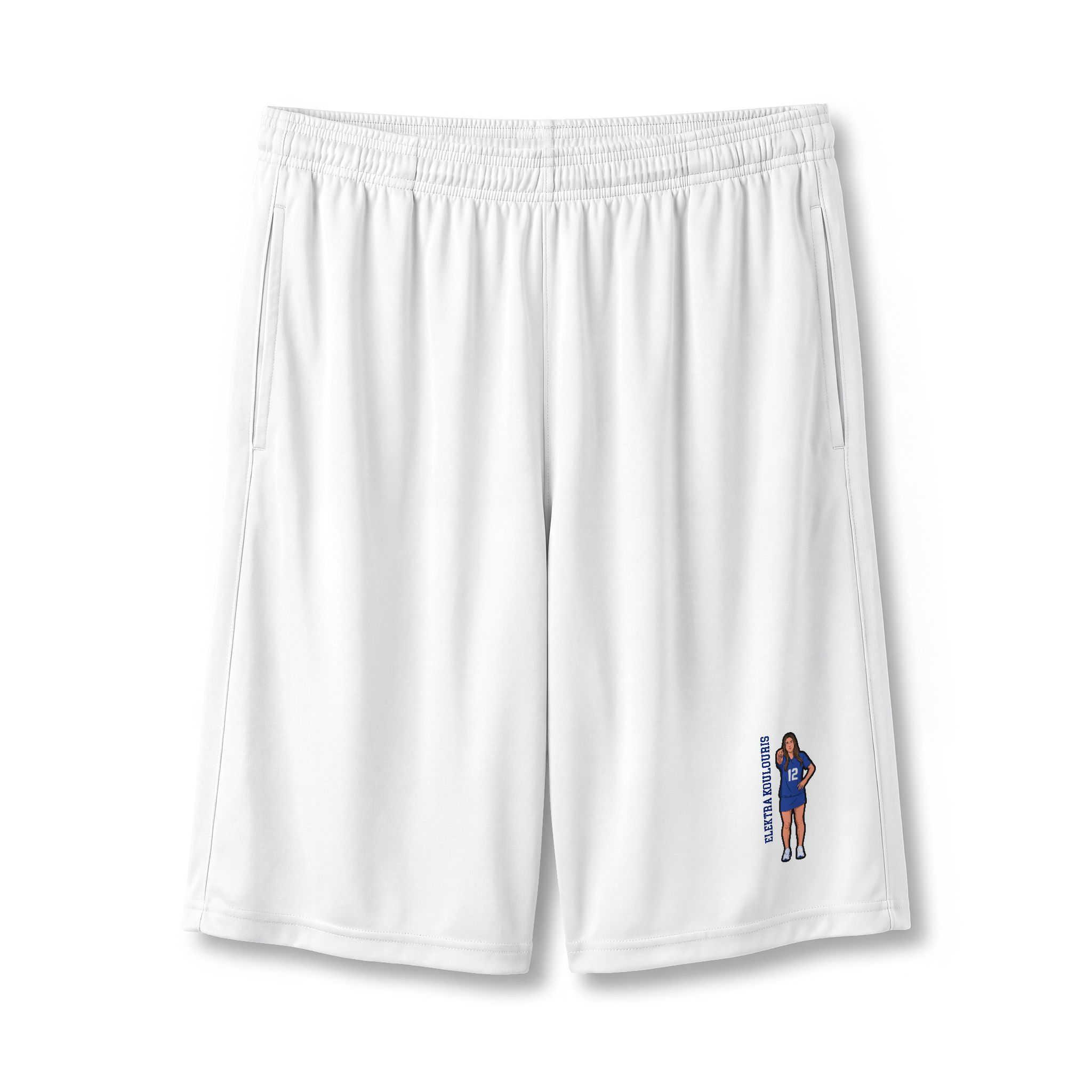 Shorts — character_name_vertical in White