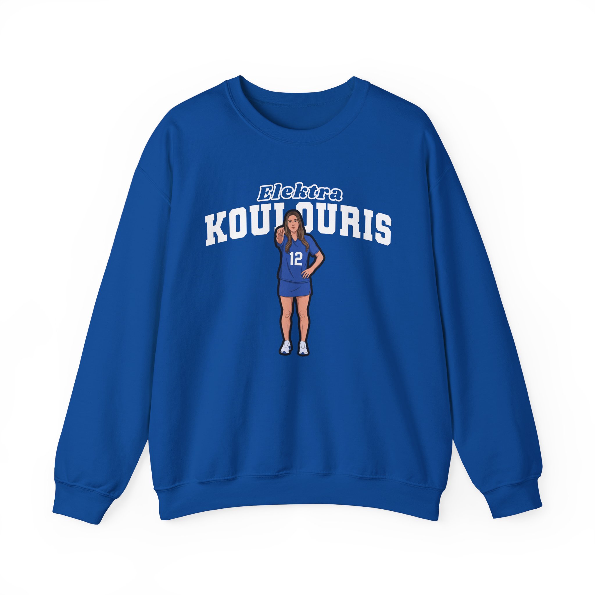 Crewneck Sweatshirt — character_name_arch in Royal