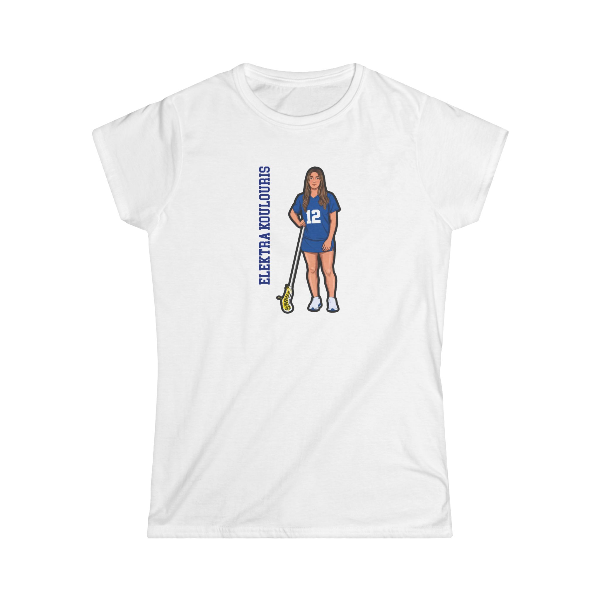 Women's Softstyle Tee — character_name_vertical in White