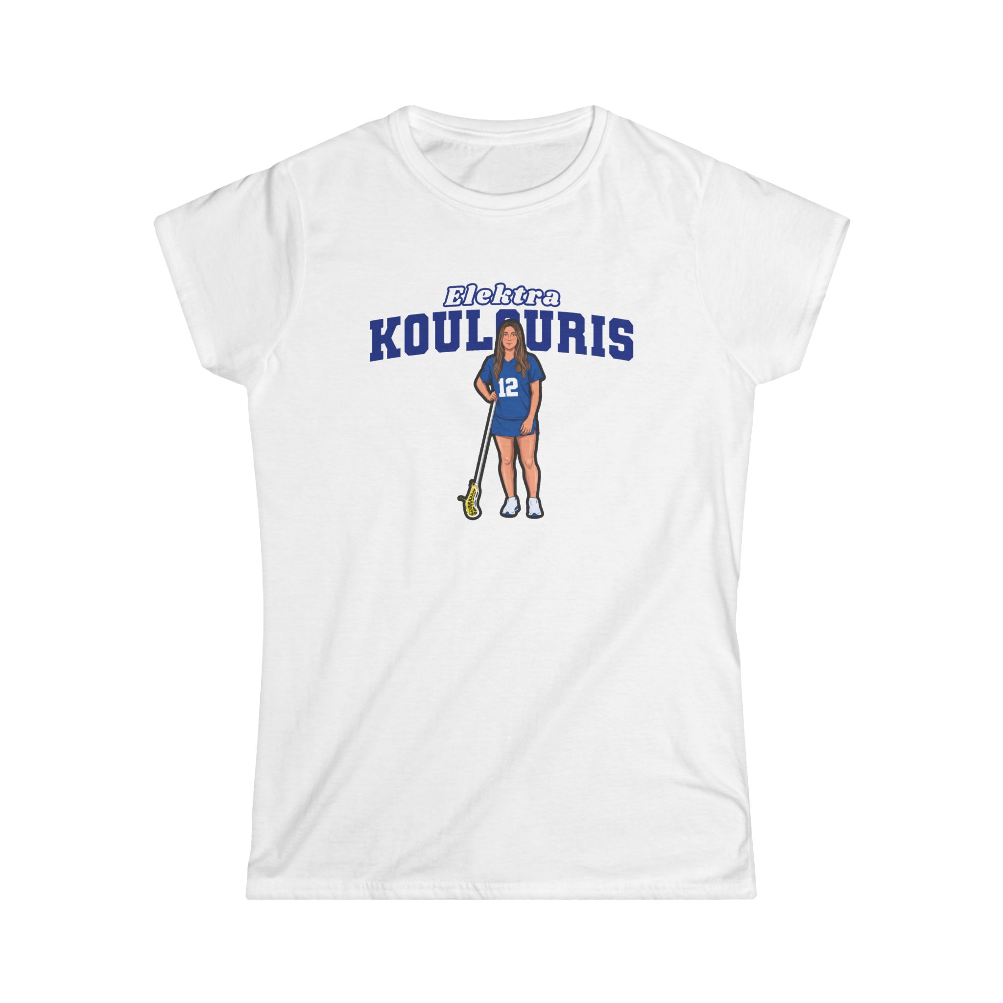 Women's Softstyle Tee — character_name_arch in White