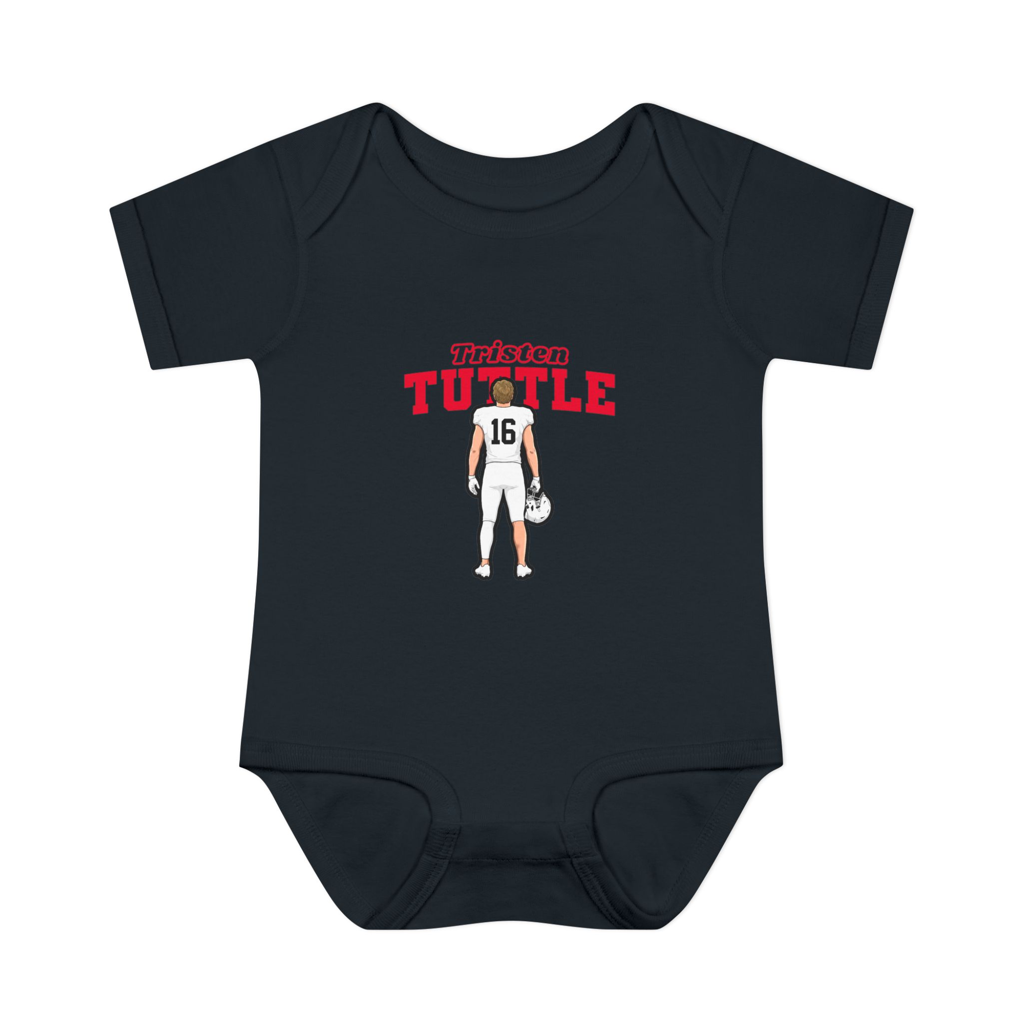 Baby Onesie — character_name_arch in Black