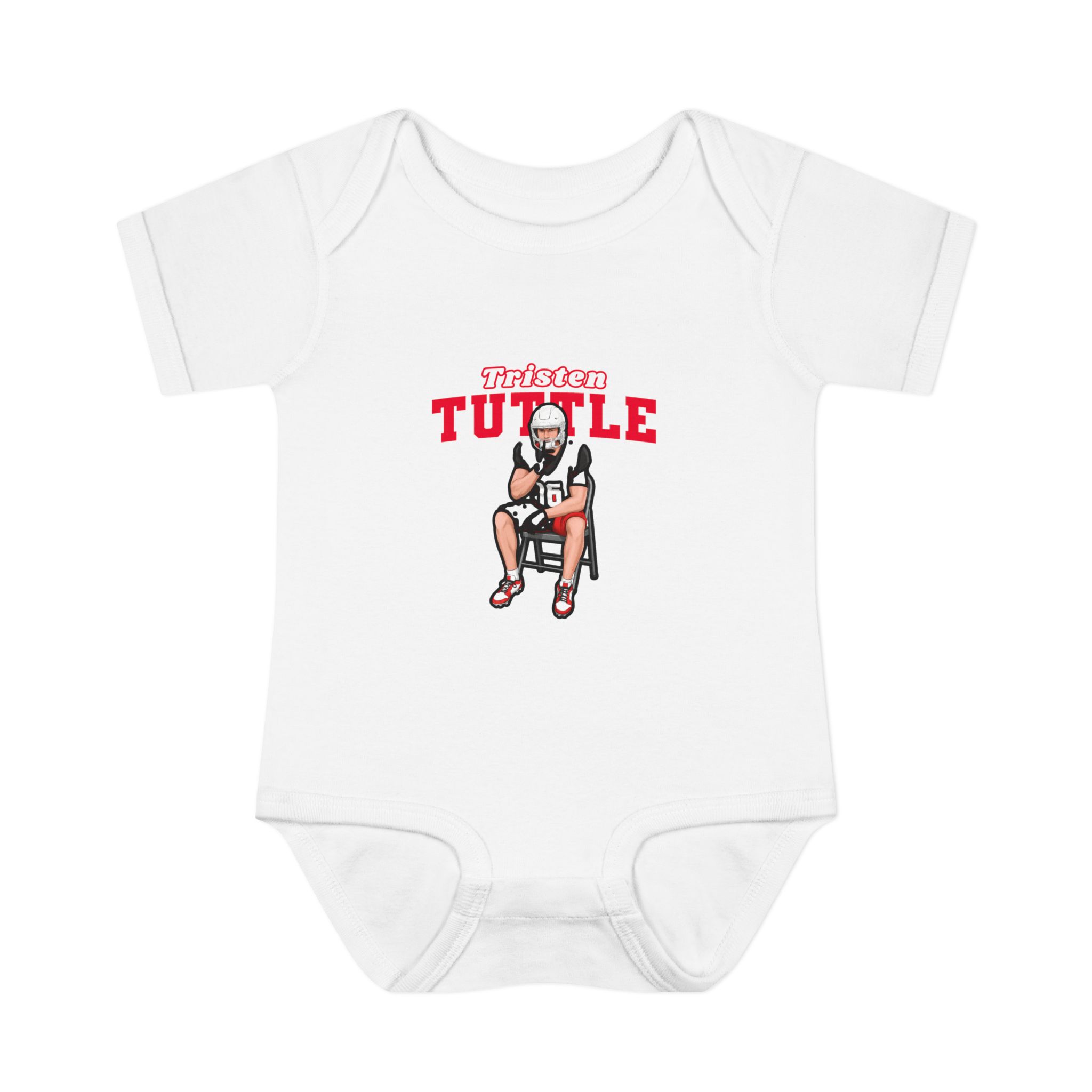 Baby Onesie — character_name_arch in White