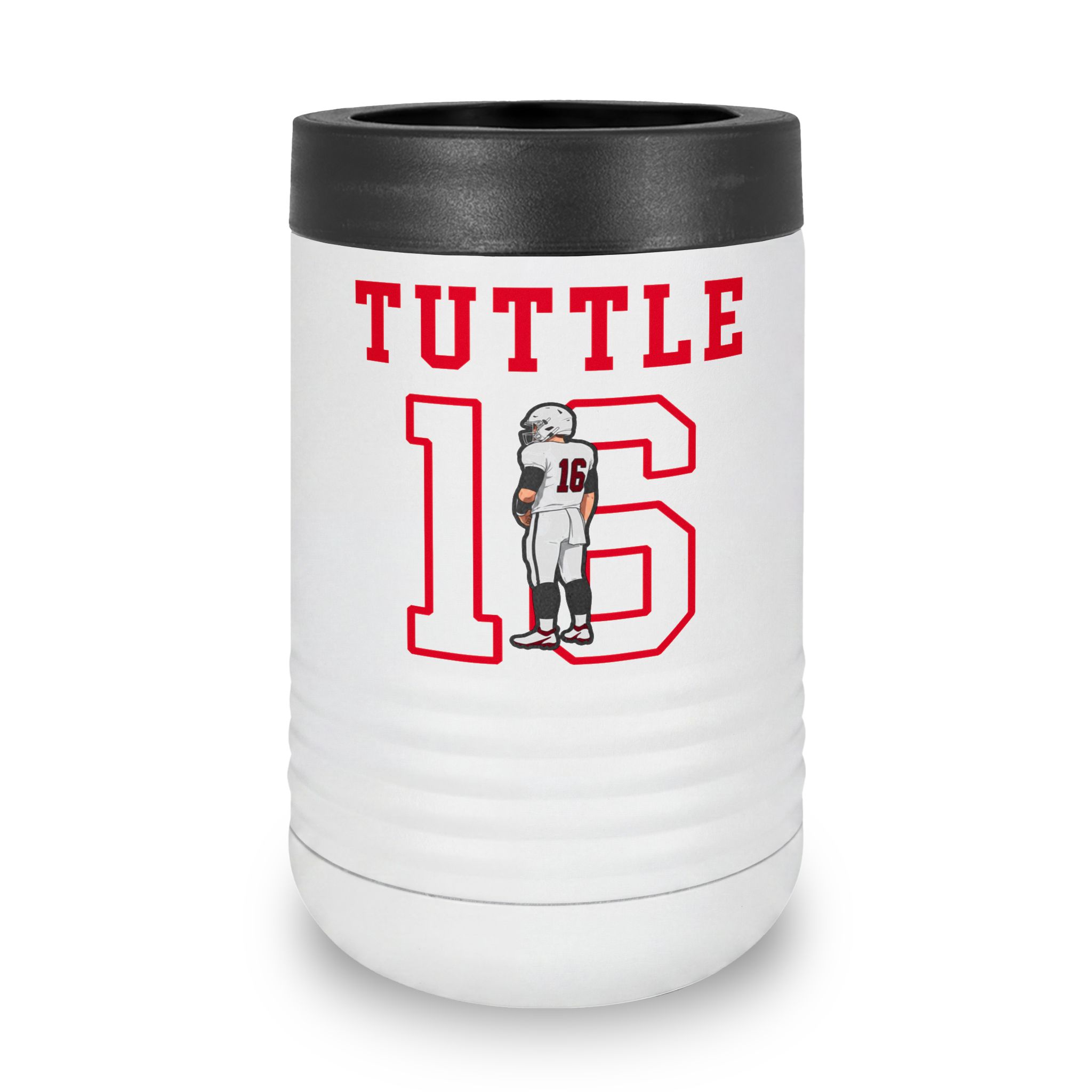 Stainless Can Cooler — character_shirsey in White
