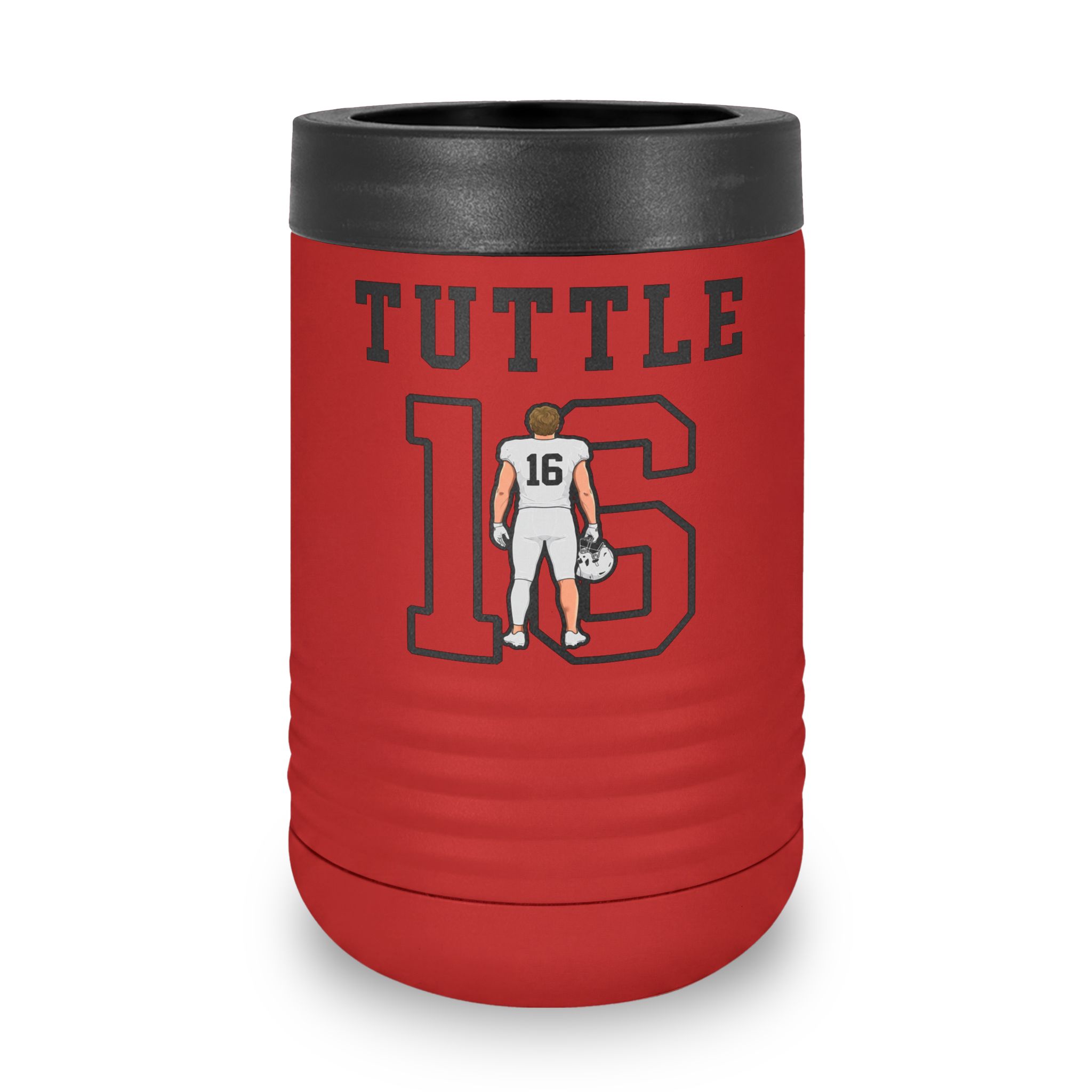 Stainless Can Cooler — character_shirsey in Red