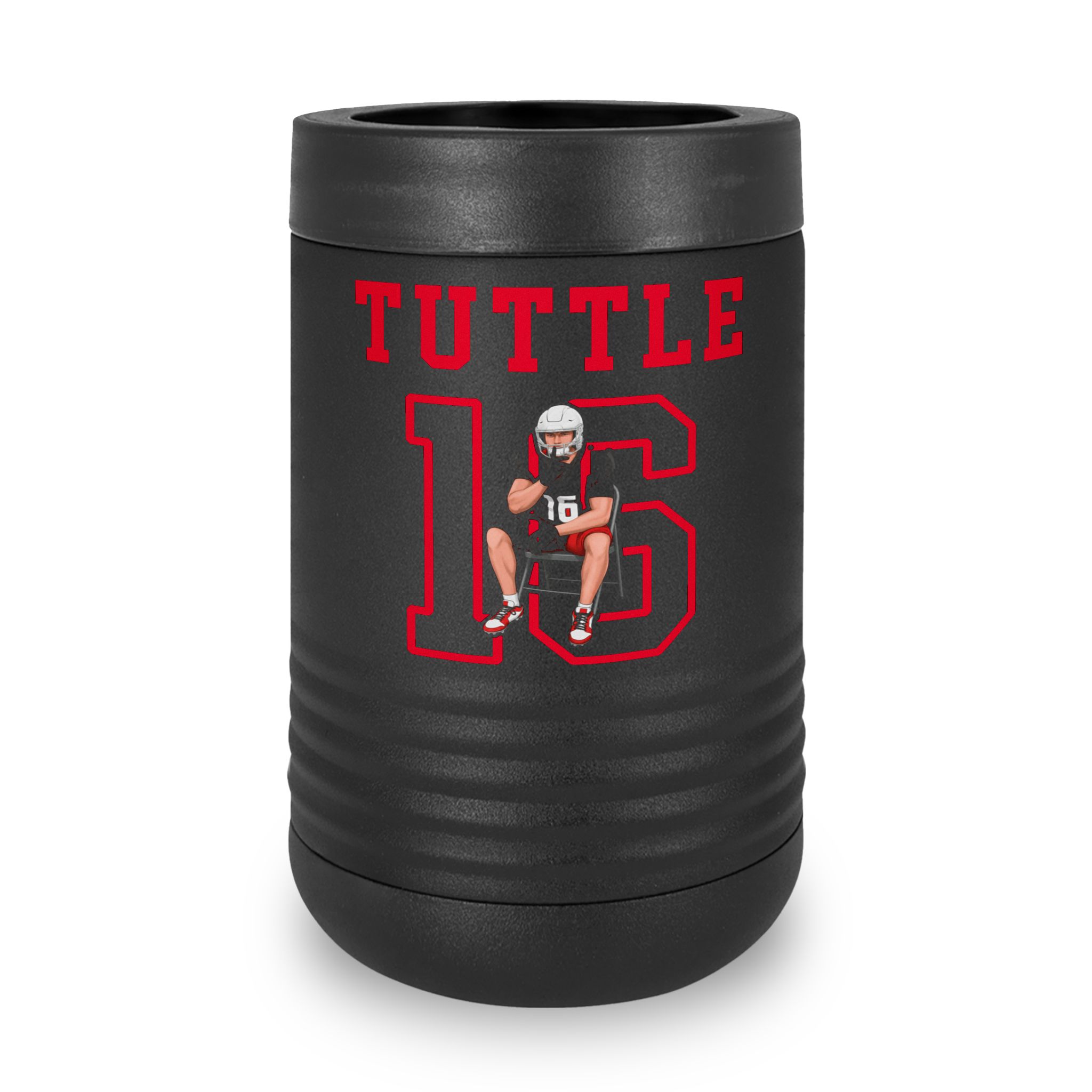 Stainless Can Cooler — character_shirsey in Black