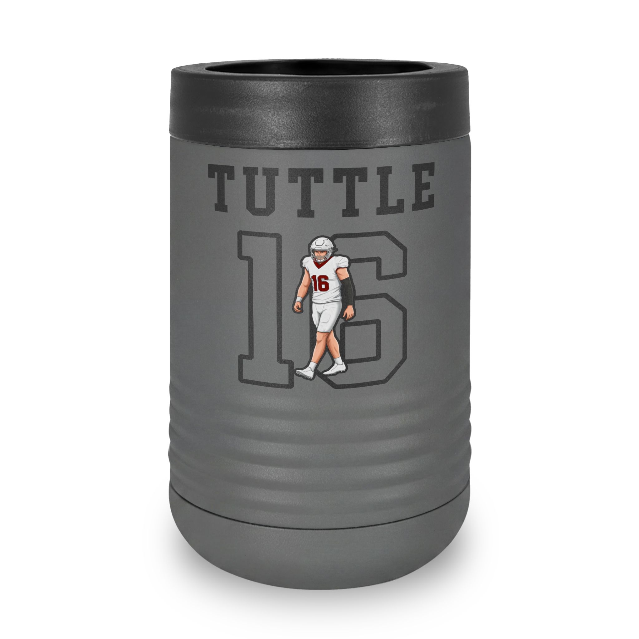 Stainless Can Cooler — character_shirsey in Grey